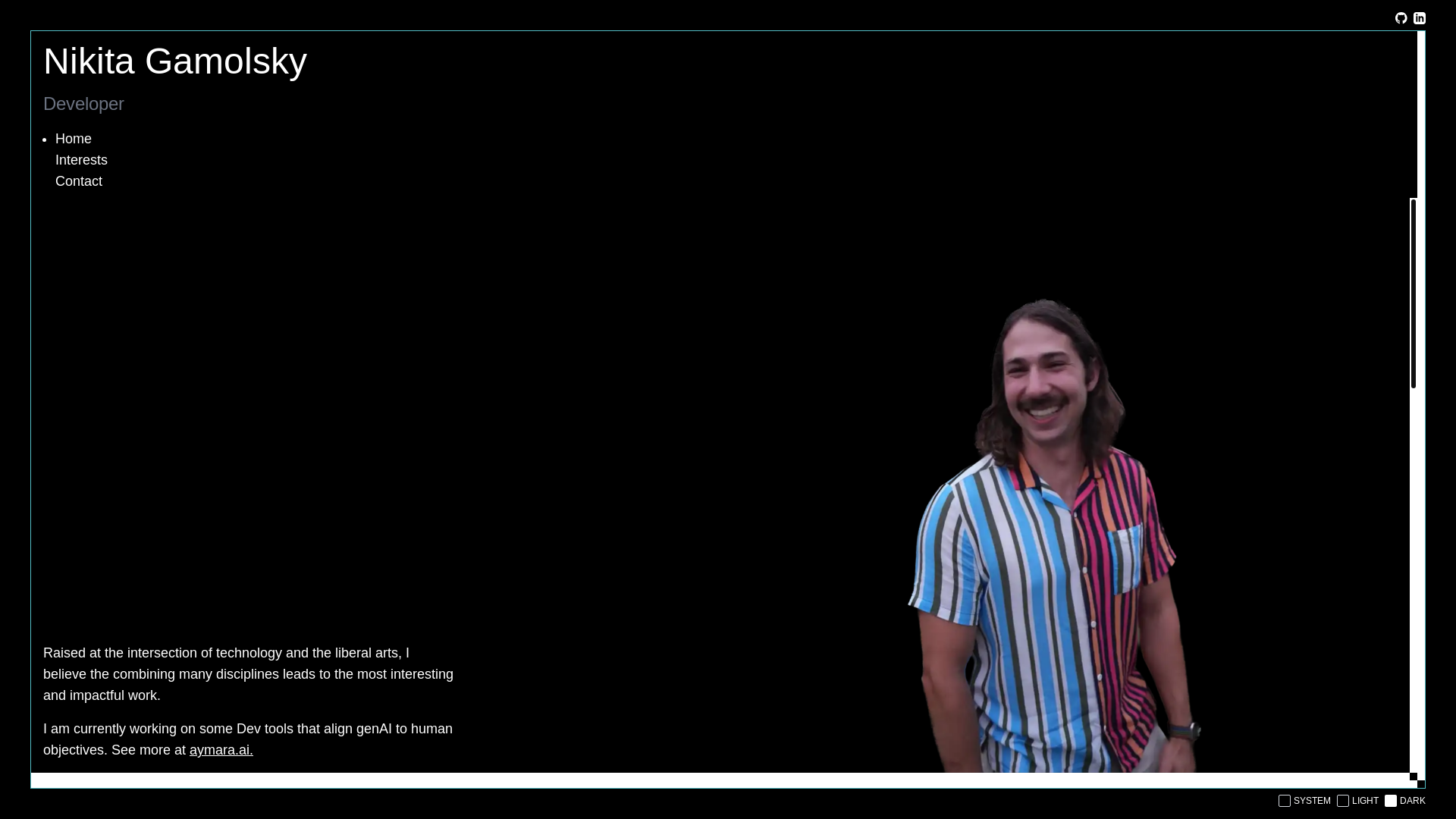 website screenshot of https://gamolsky.pages.dev/
