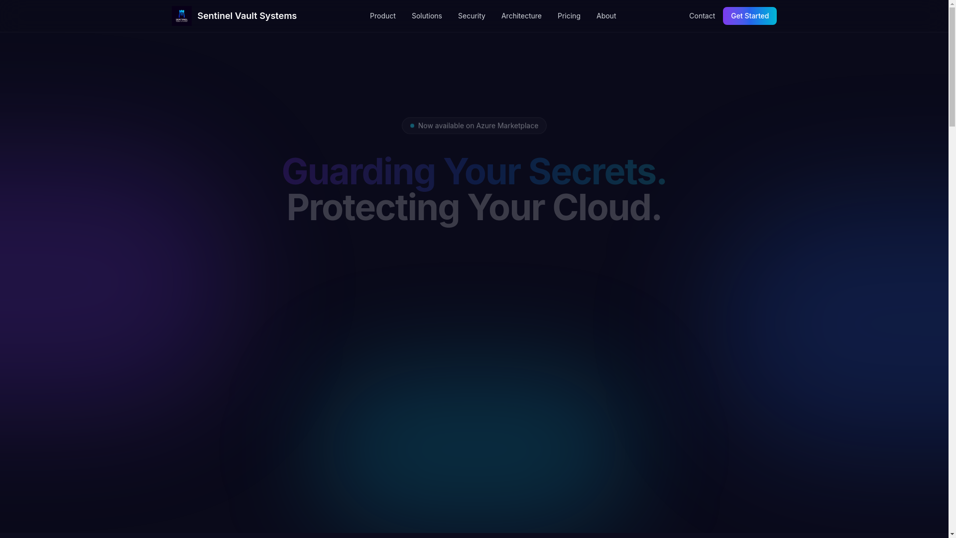 website screenshot of https://sentinelvaultsystems.com/