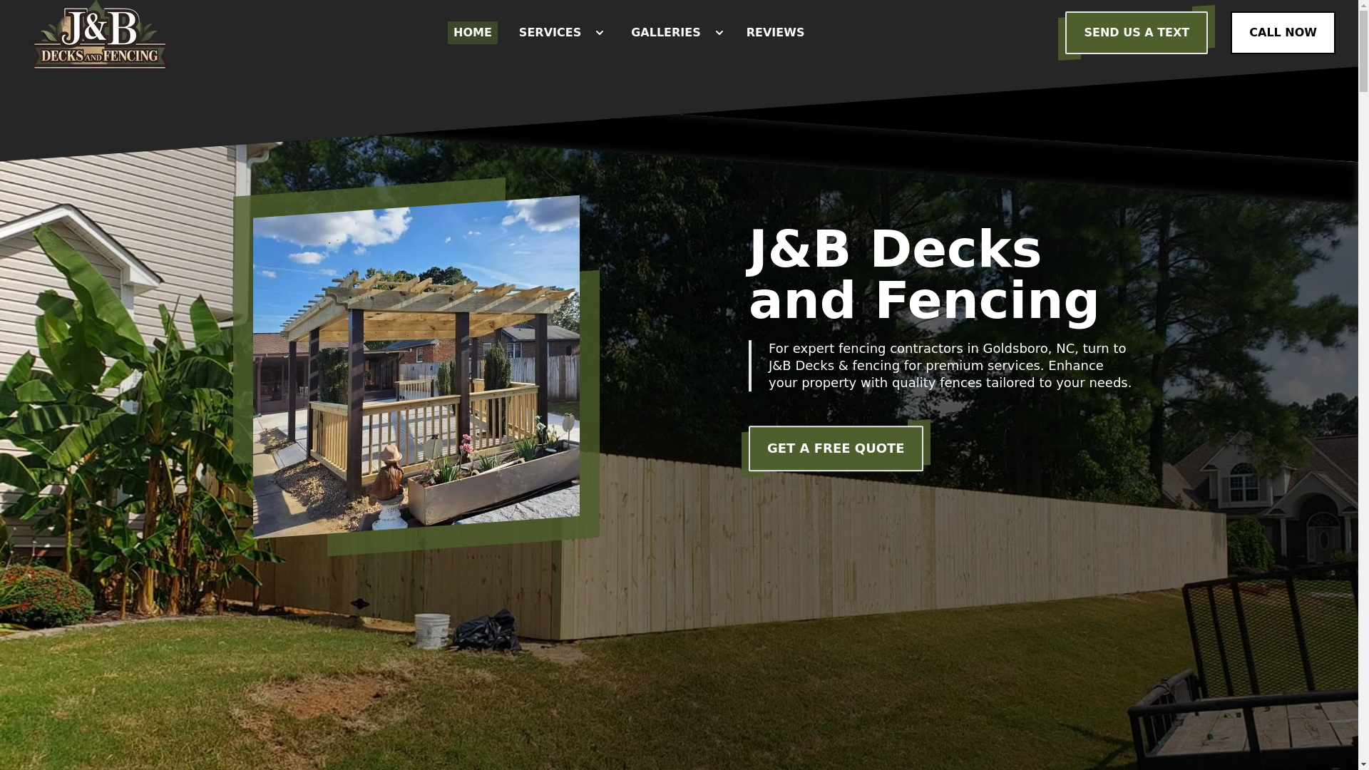 website screenshot of https://jandbdecksandfencing.com/