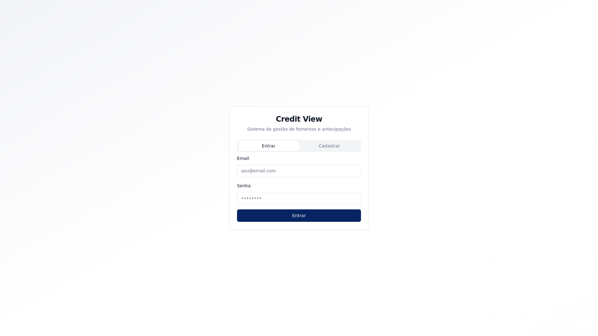 website screenshot of https://creditview.com.br/