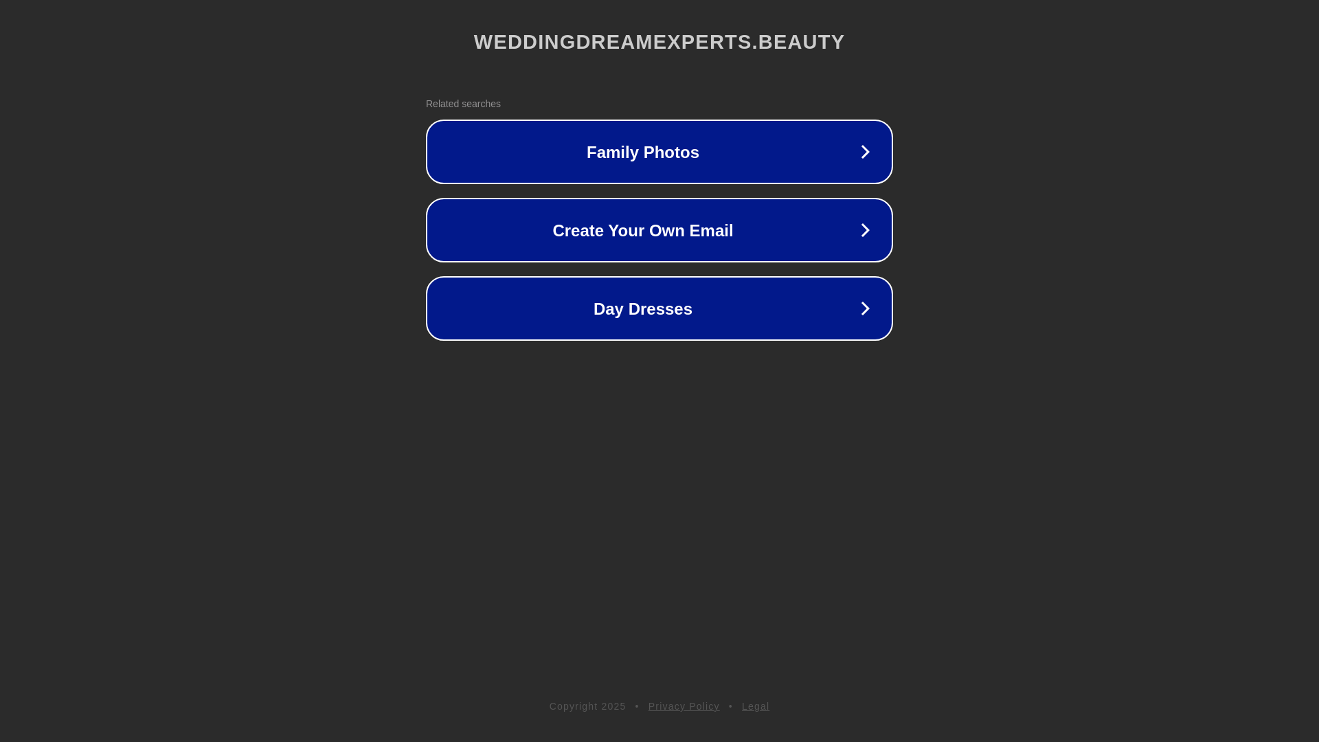 website screenshot of https://weddingdreamexperts.beauty/