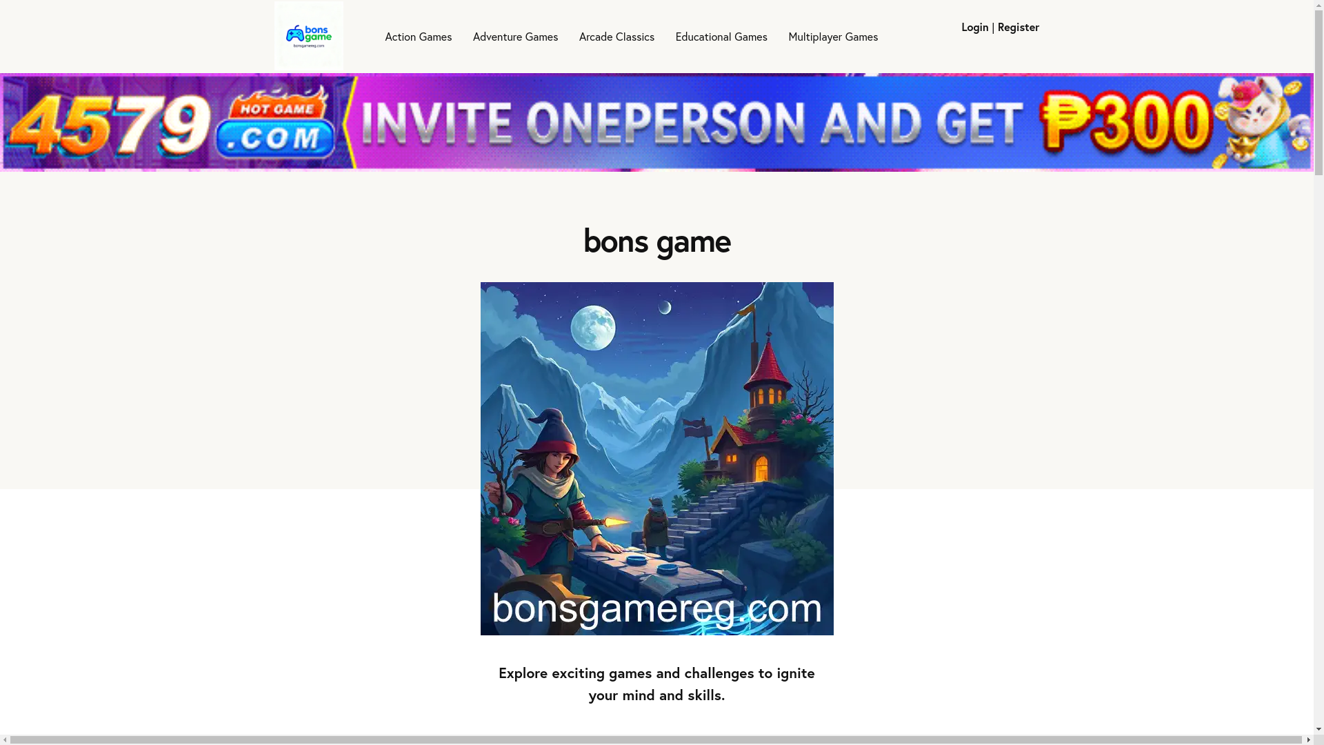 website screenshot of https://bonsgamereg.com/