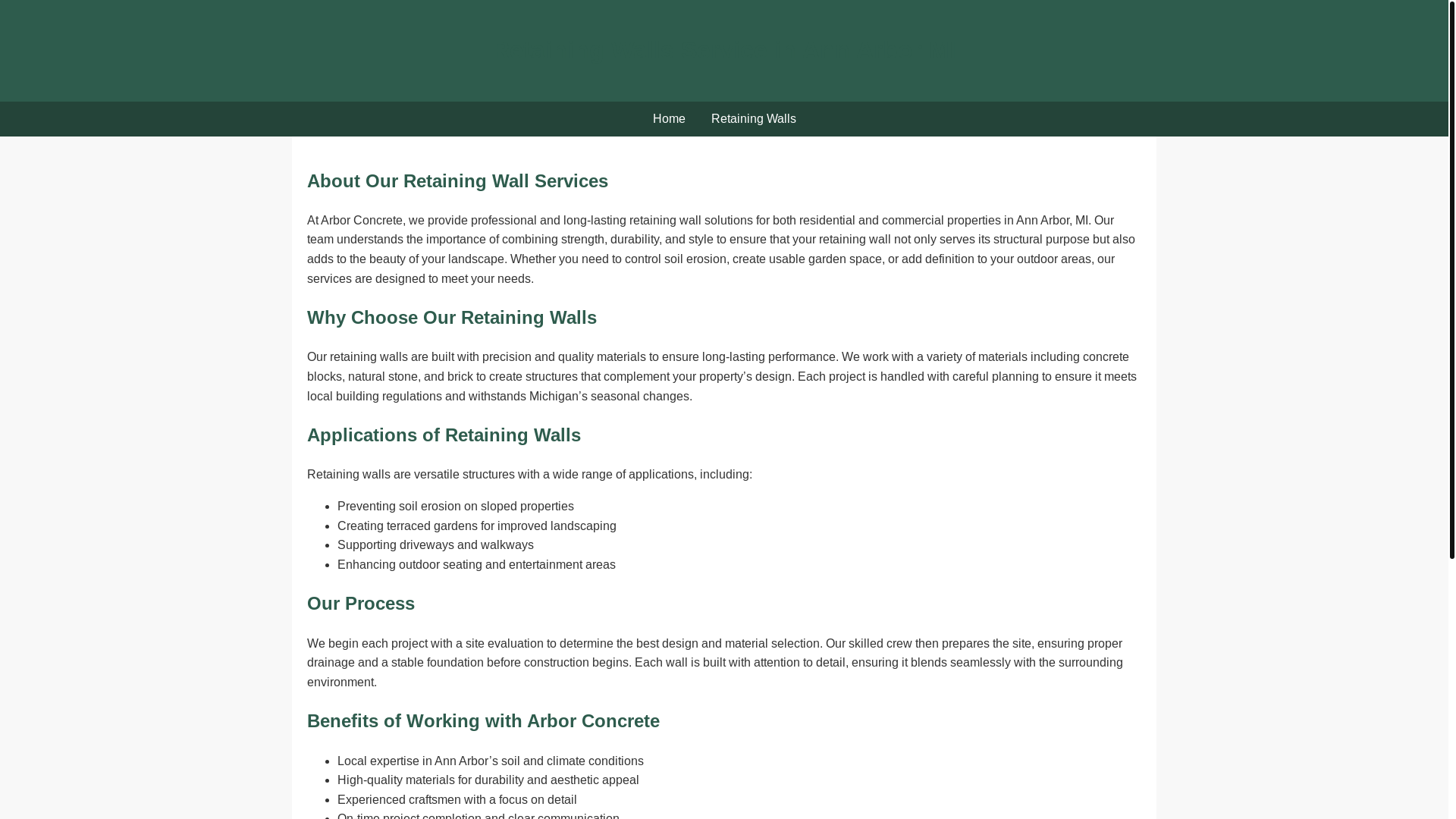 website screenshot of https://retaining-walls-ann-arbor-mi.pages.dev/