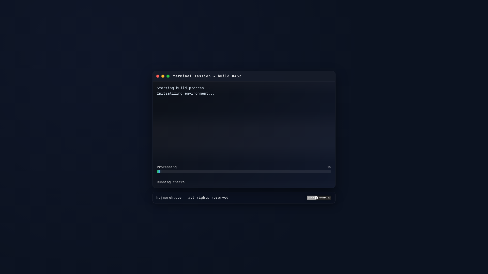 website screenshot of https://hajmerek.dev/