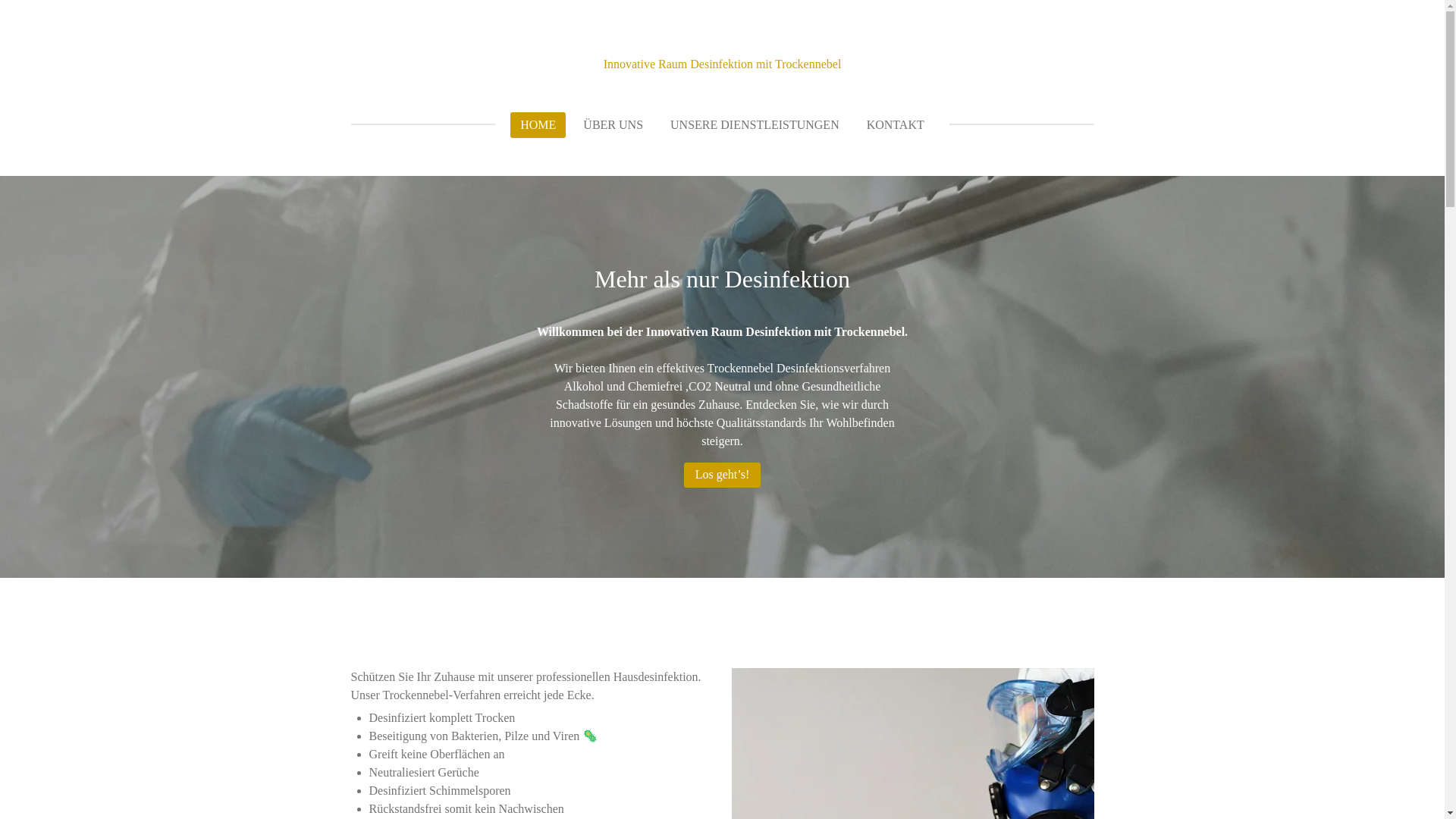 website screenshot of https://innovativeraumdesinfektionmittrockennebel.de/