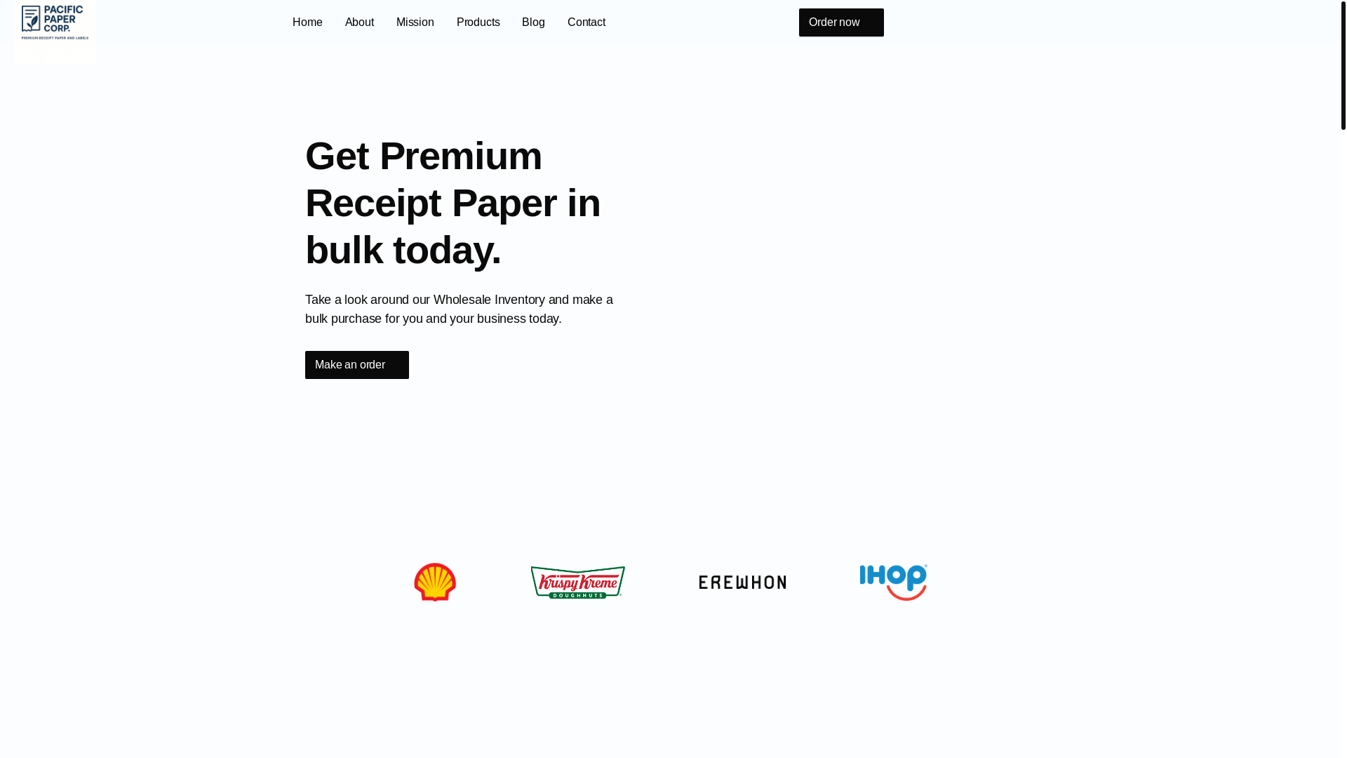 website screenshot of https://choosepacificpapercorp.com/