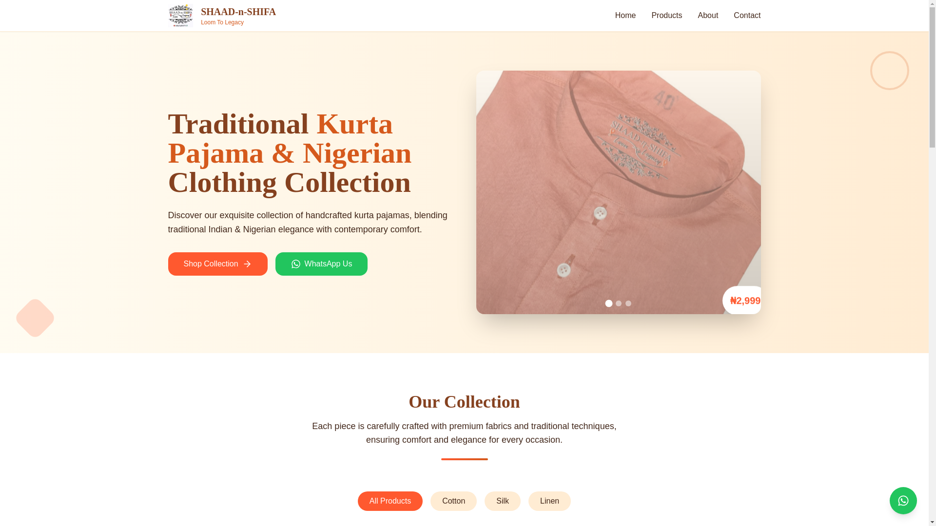 website screenshot of https://indian-negrian-clothing.shop/