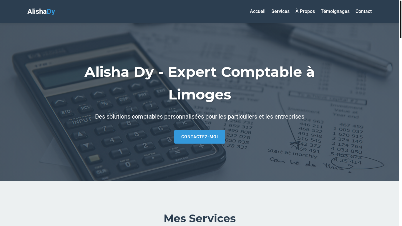 website screenshot of https://alishady.eu/