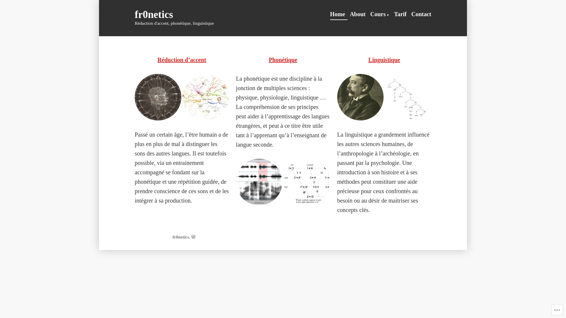 website screenshot of https://frenchphonetics.fr/