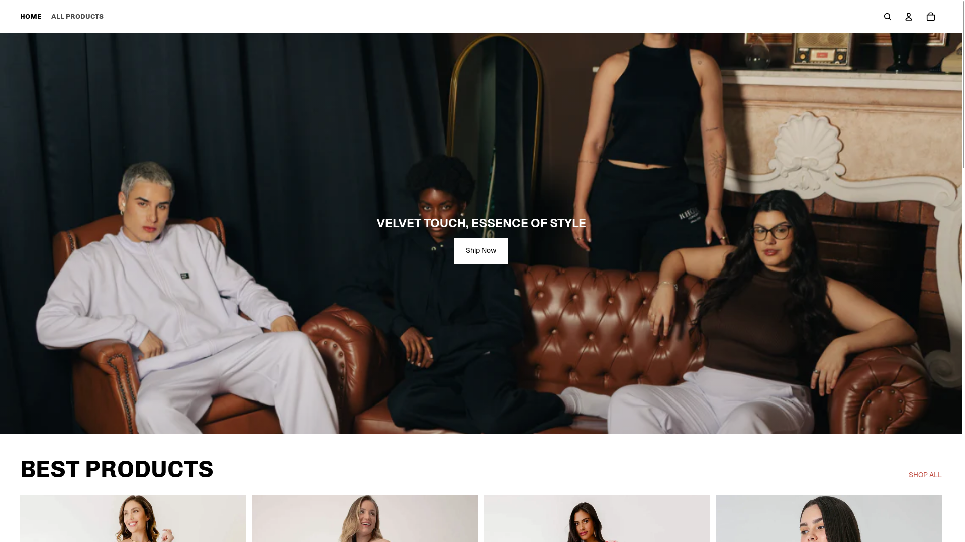 website screenshot of https://velvetivy.online/