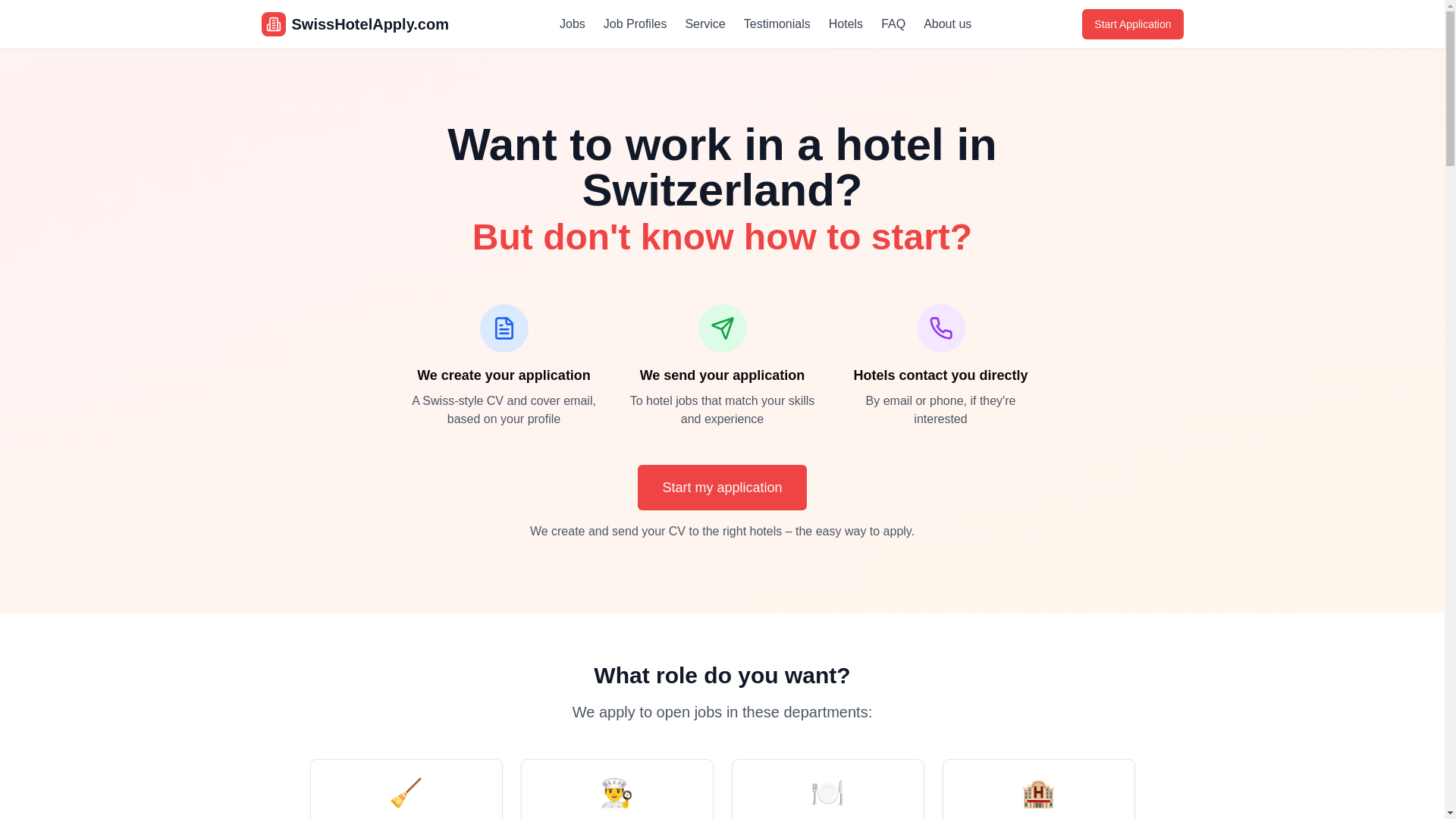 website screenshot of https://swisshotelapply.com/