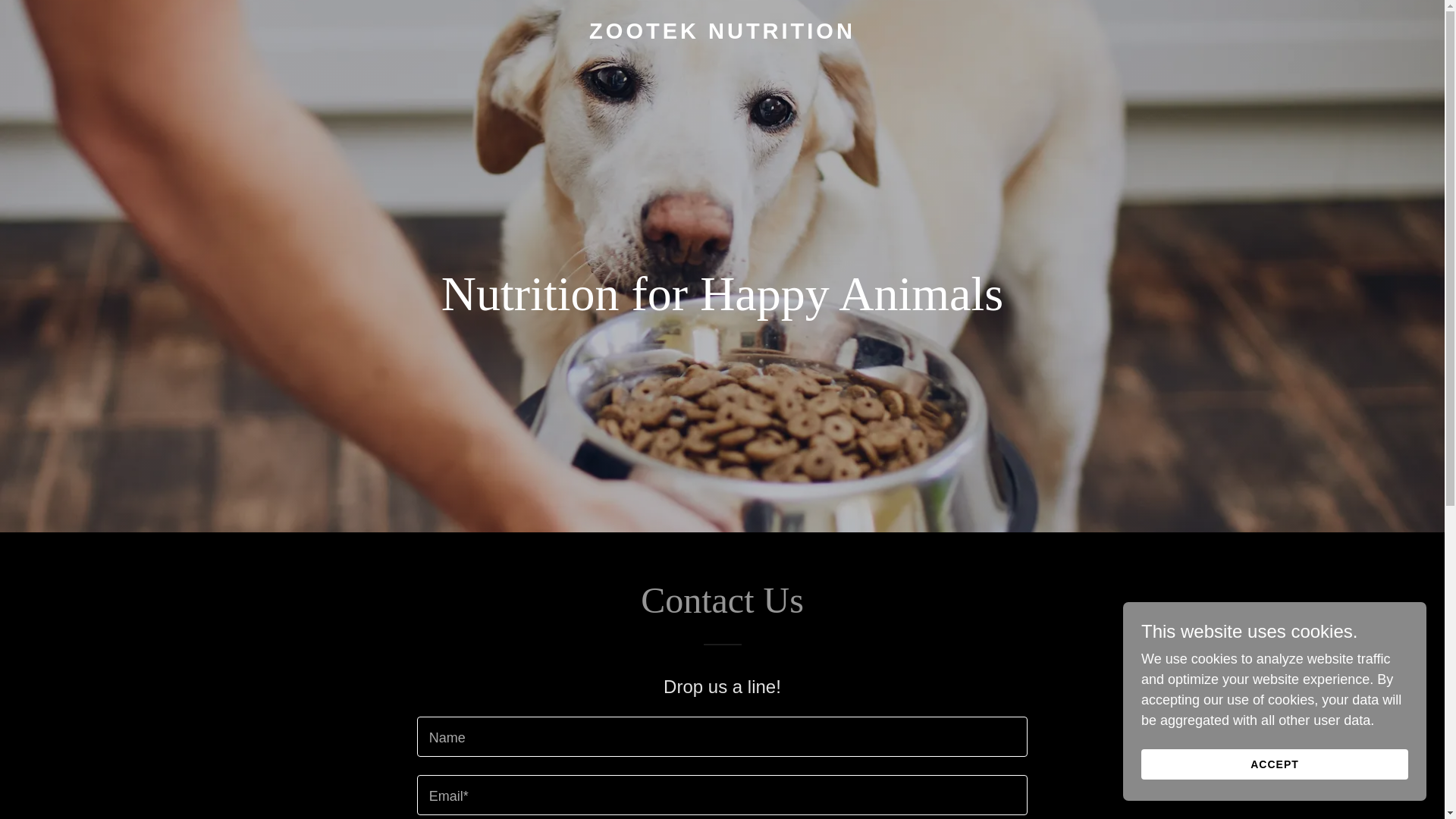 website screenshot of https://zooteknutrition.com/
