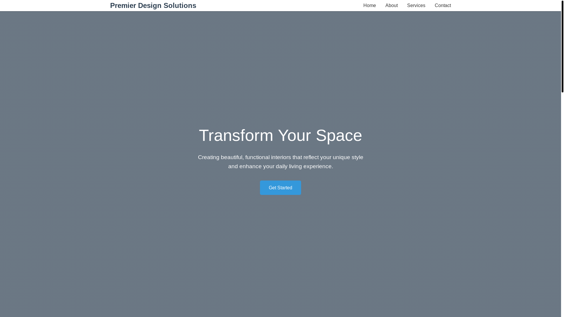 website screenshot of https://premierdesignsolutions.click/