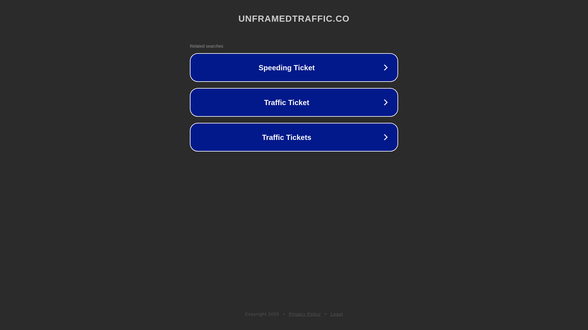 website screenshot of https://unframedtraffic.co/