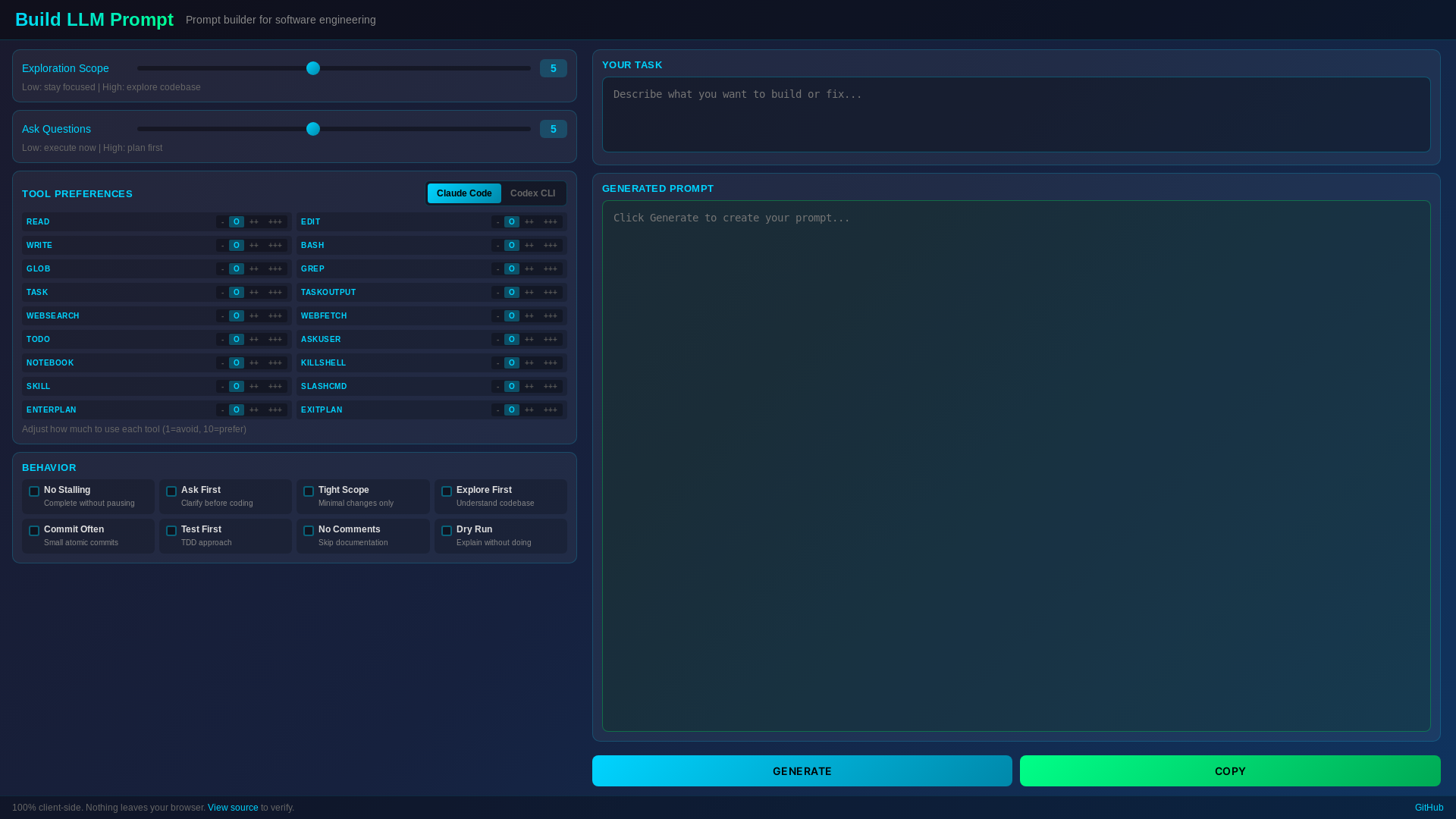 website screenshot of https://buildllmprompt.com/