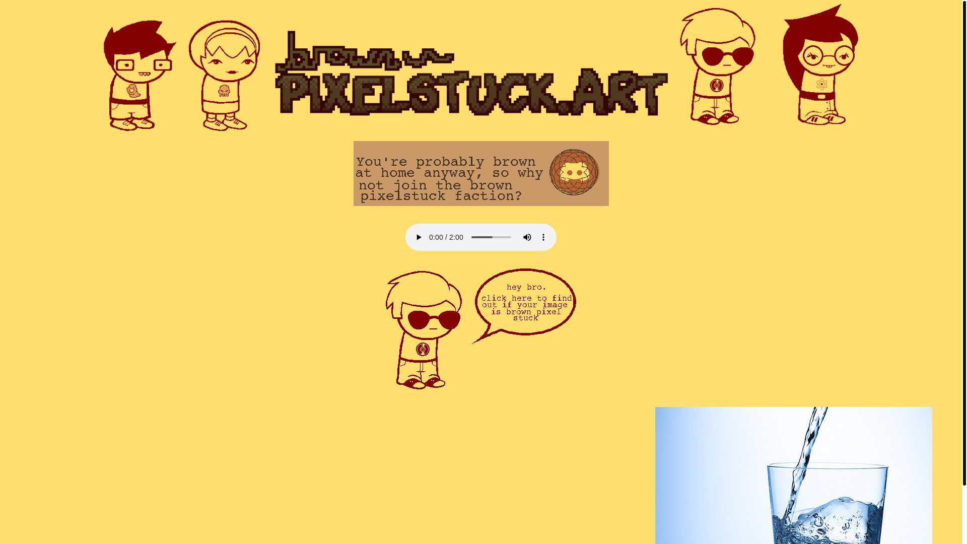 website screenshot of https://brownpixelstuck.art/