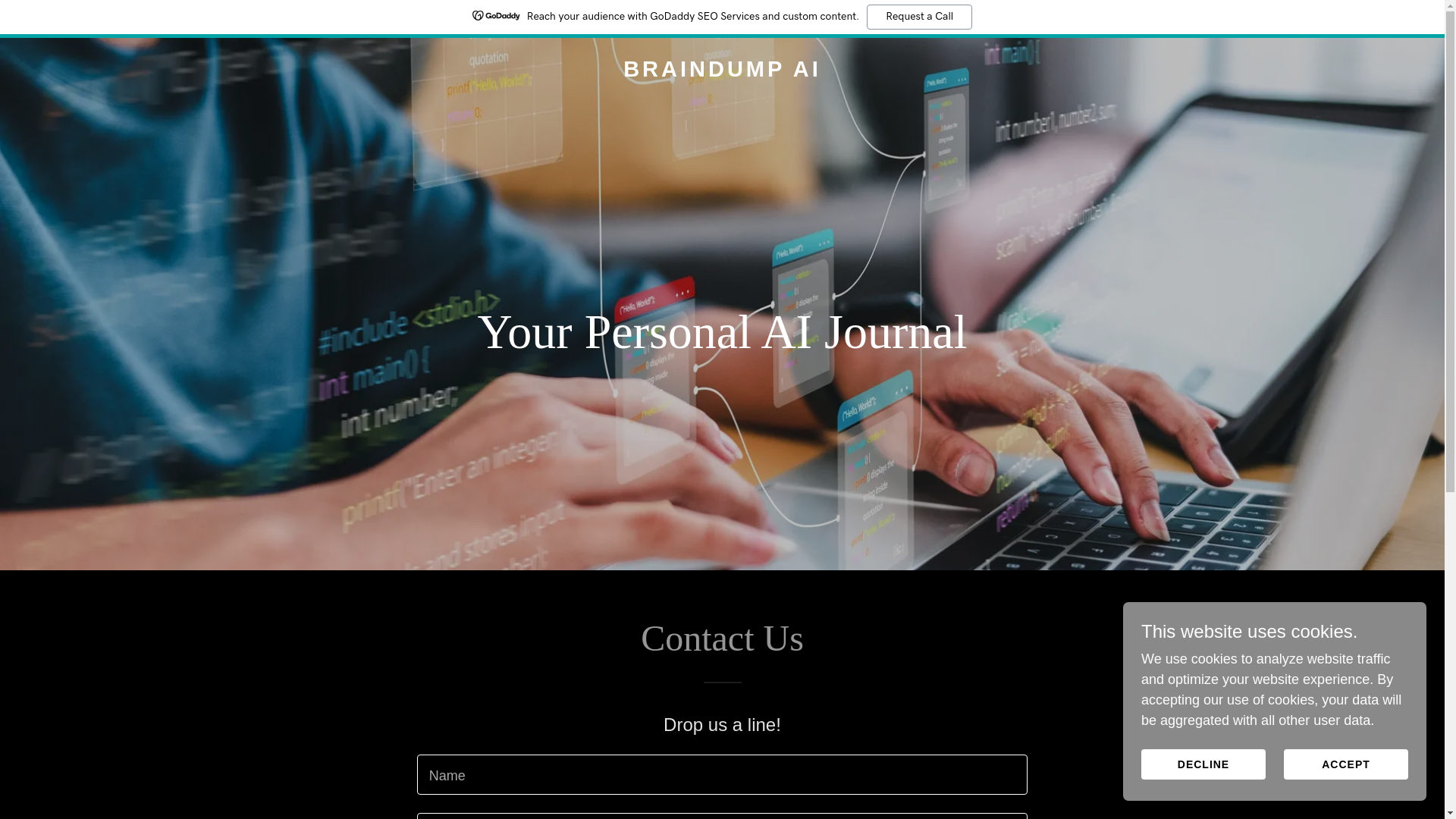 website screenshot of https://braindumpai.co.uk/