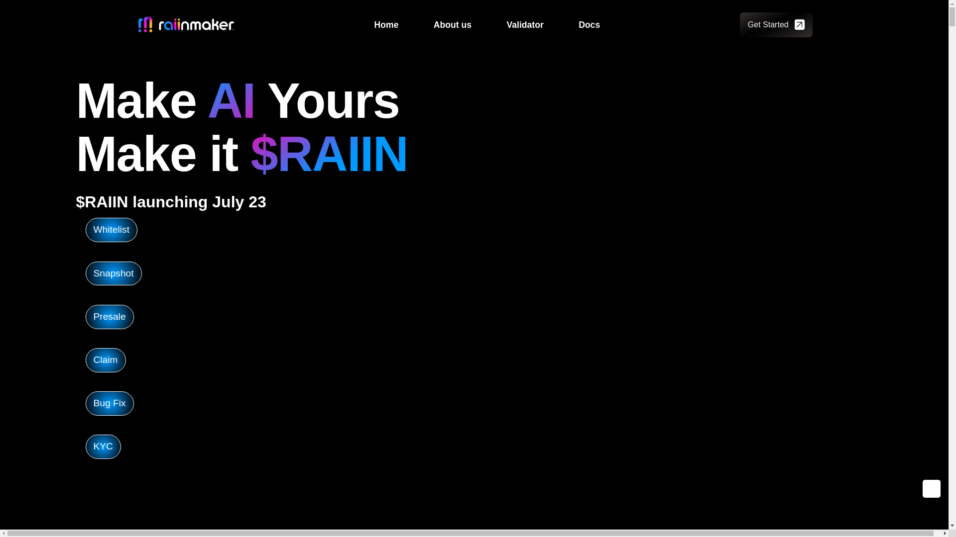 website screenshot of https://app-raiin.pages.dev/