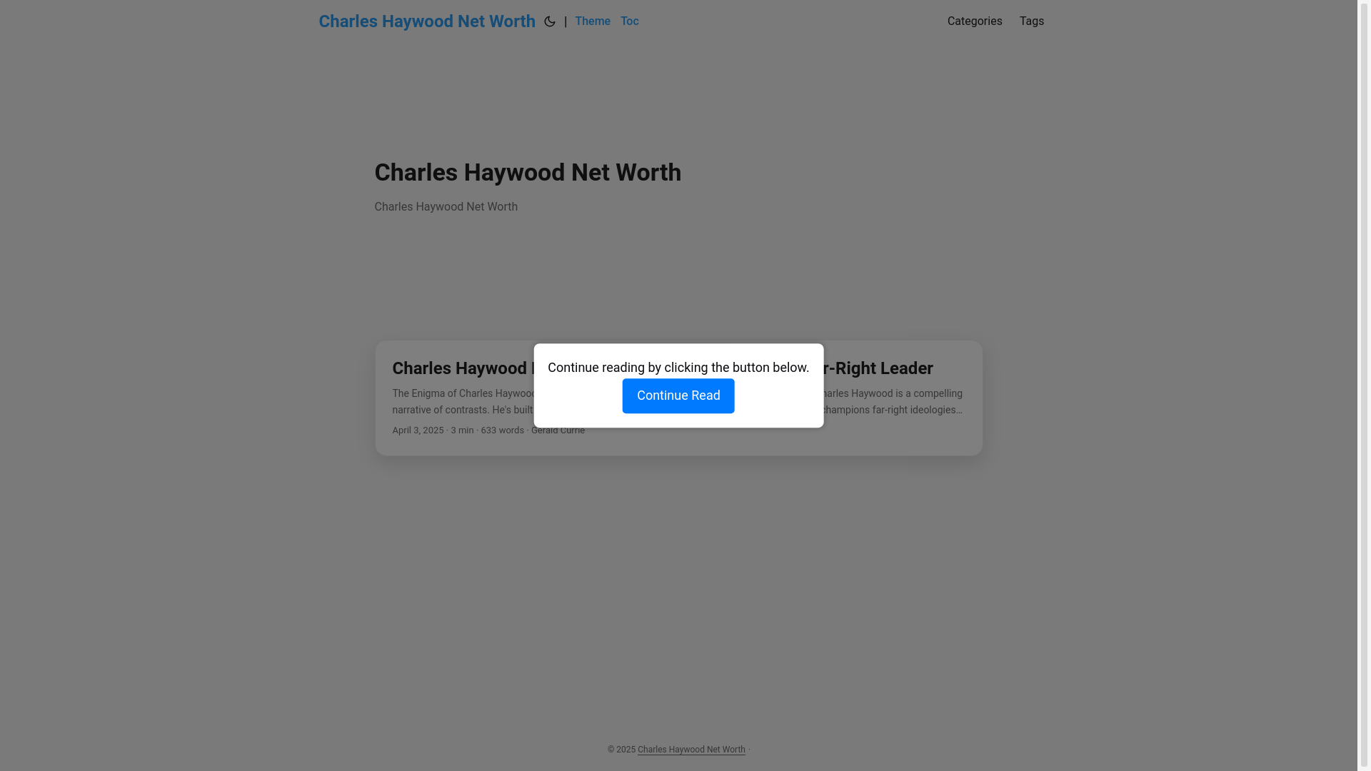 website screenshot of https://charles-haywood-net-worth.pages.dev/