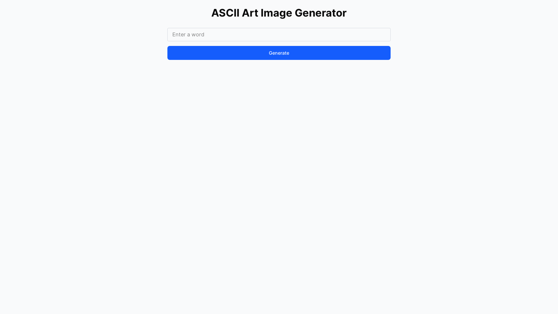 website screenshot of https://816db6e4-ascii-art-image-frontend.pages.dev/