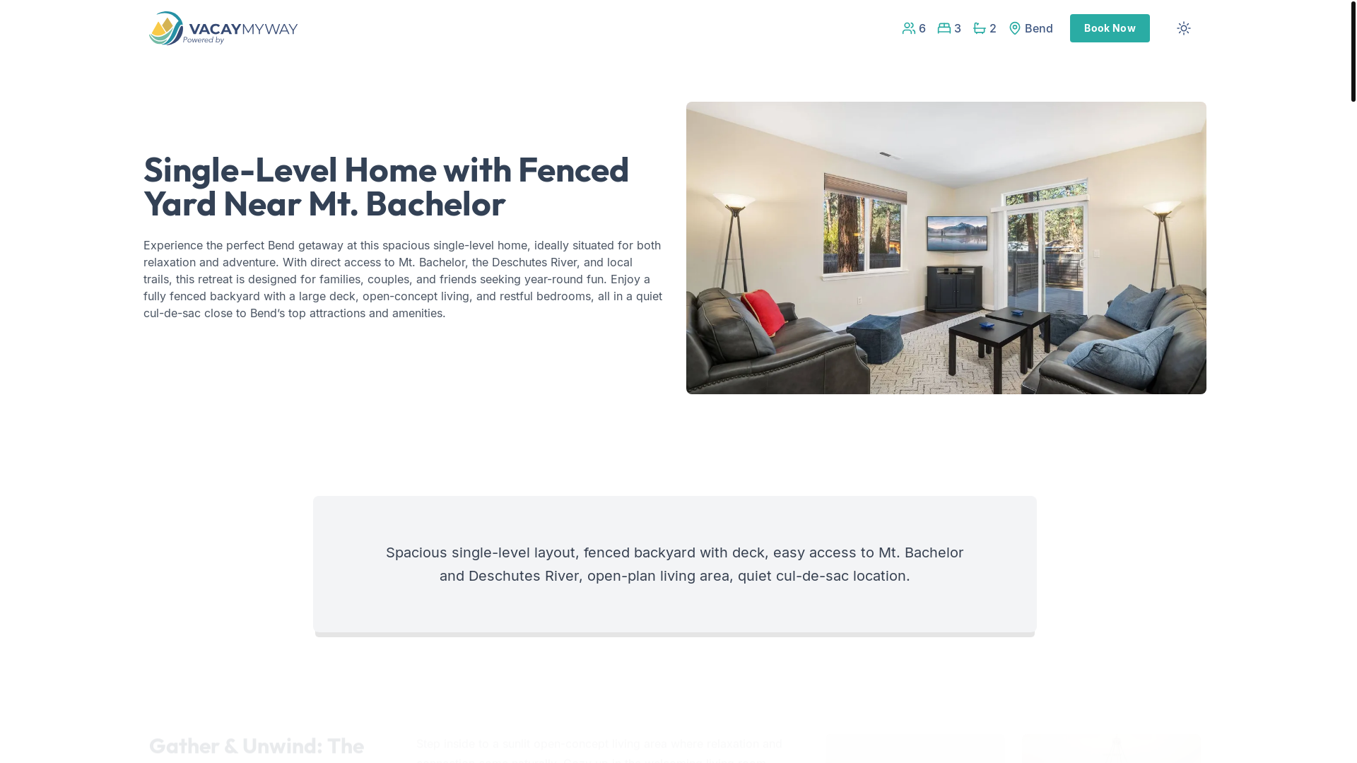 website screenshot of https://bendmountain.house/