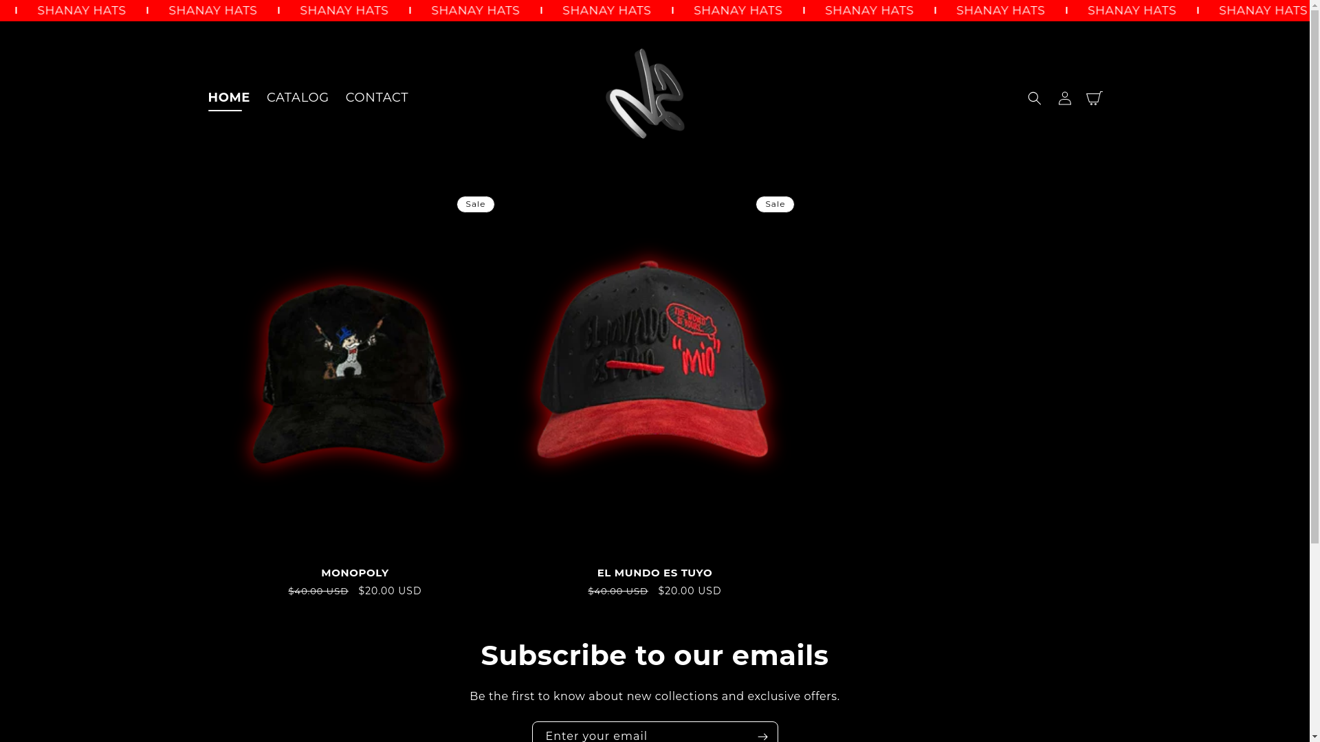website screenshot of https://shanayhats.com/