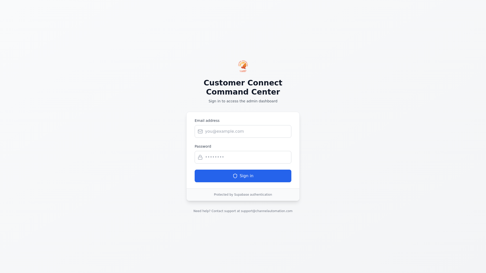 website screenshot of https://customer-command-center.pages.dev/