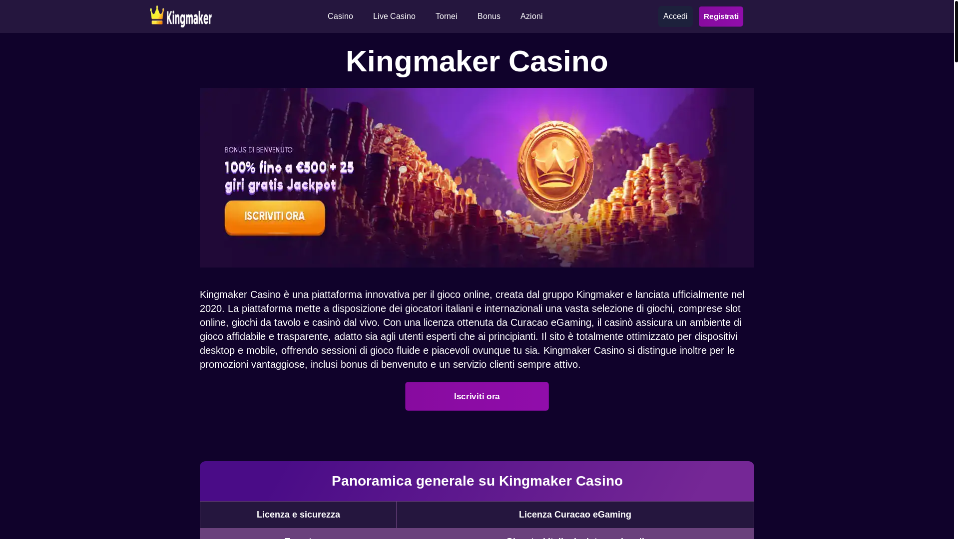 website screenshot of https://kingmakercasinos-it-1891.pages.dev/