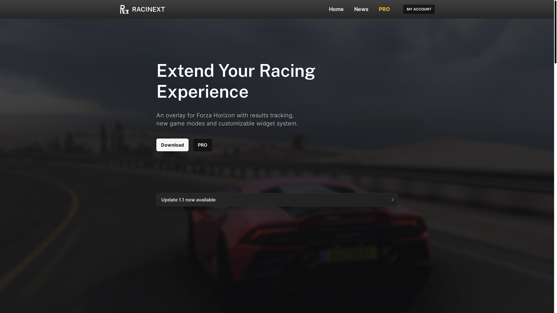 website screenshot of https://racinext.pages.dev/