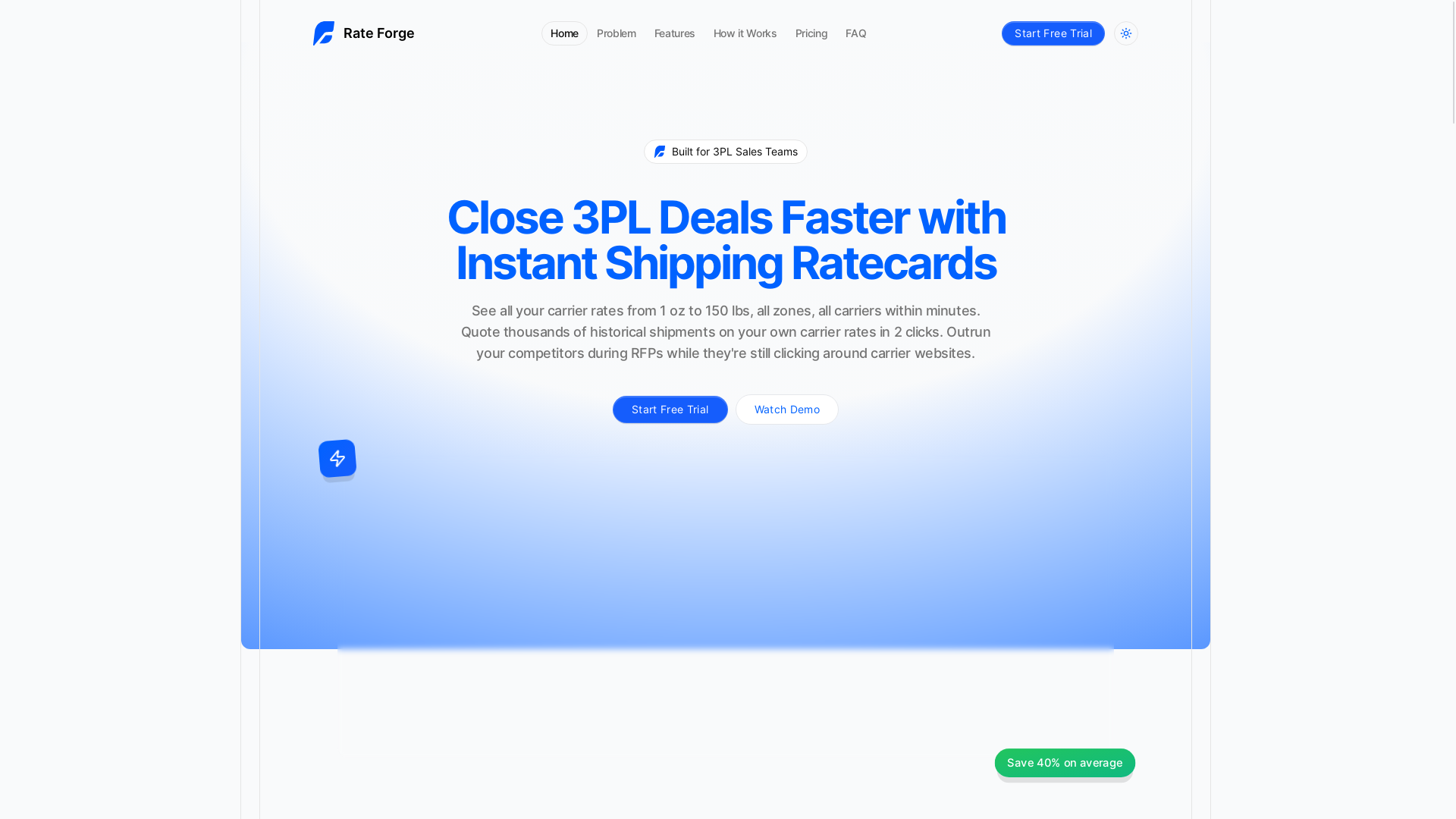 website screenshot of https://rateforge.io/