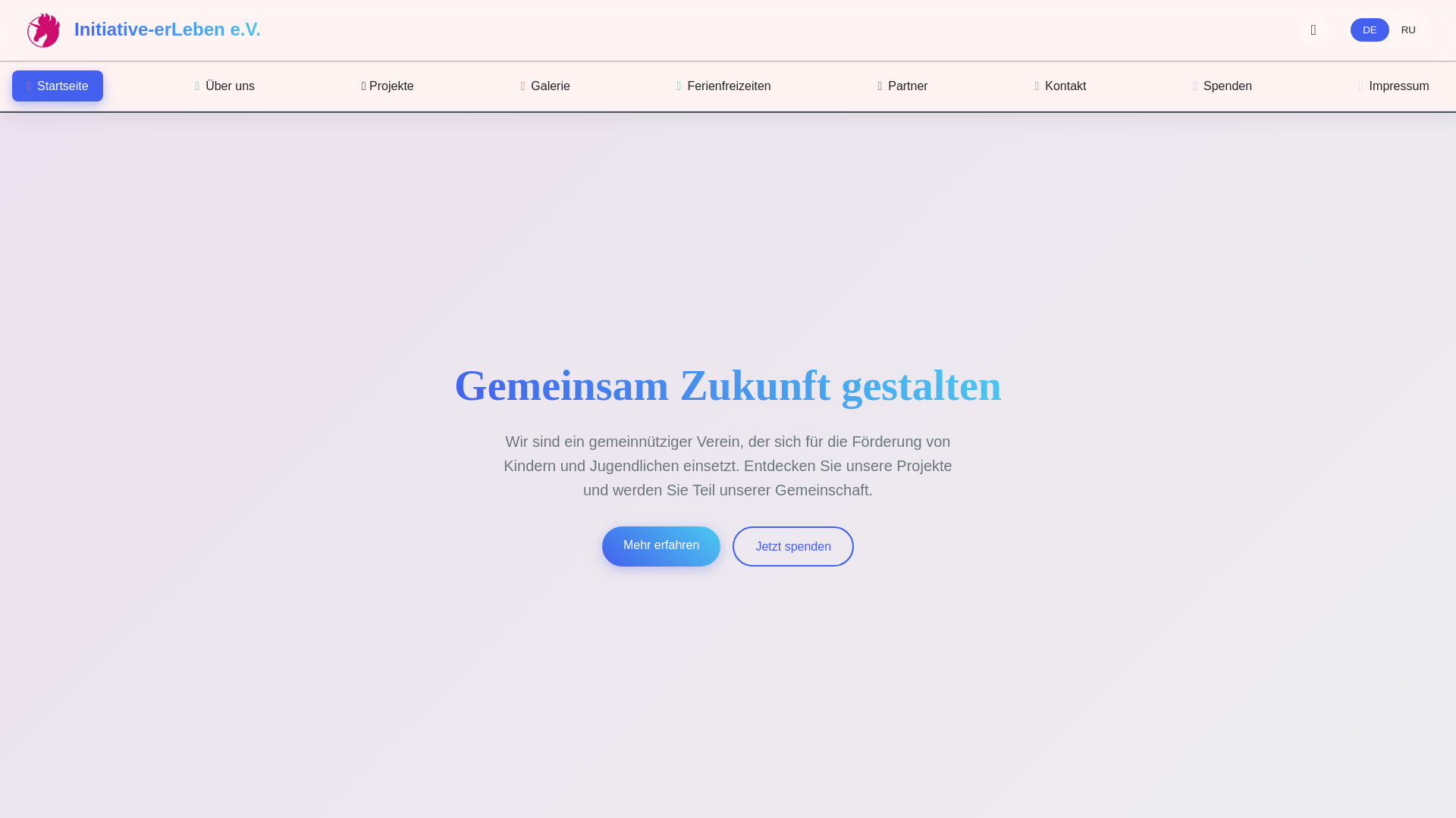 website screenshot of https://initiative-erleben.org/