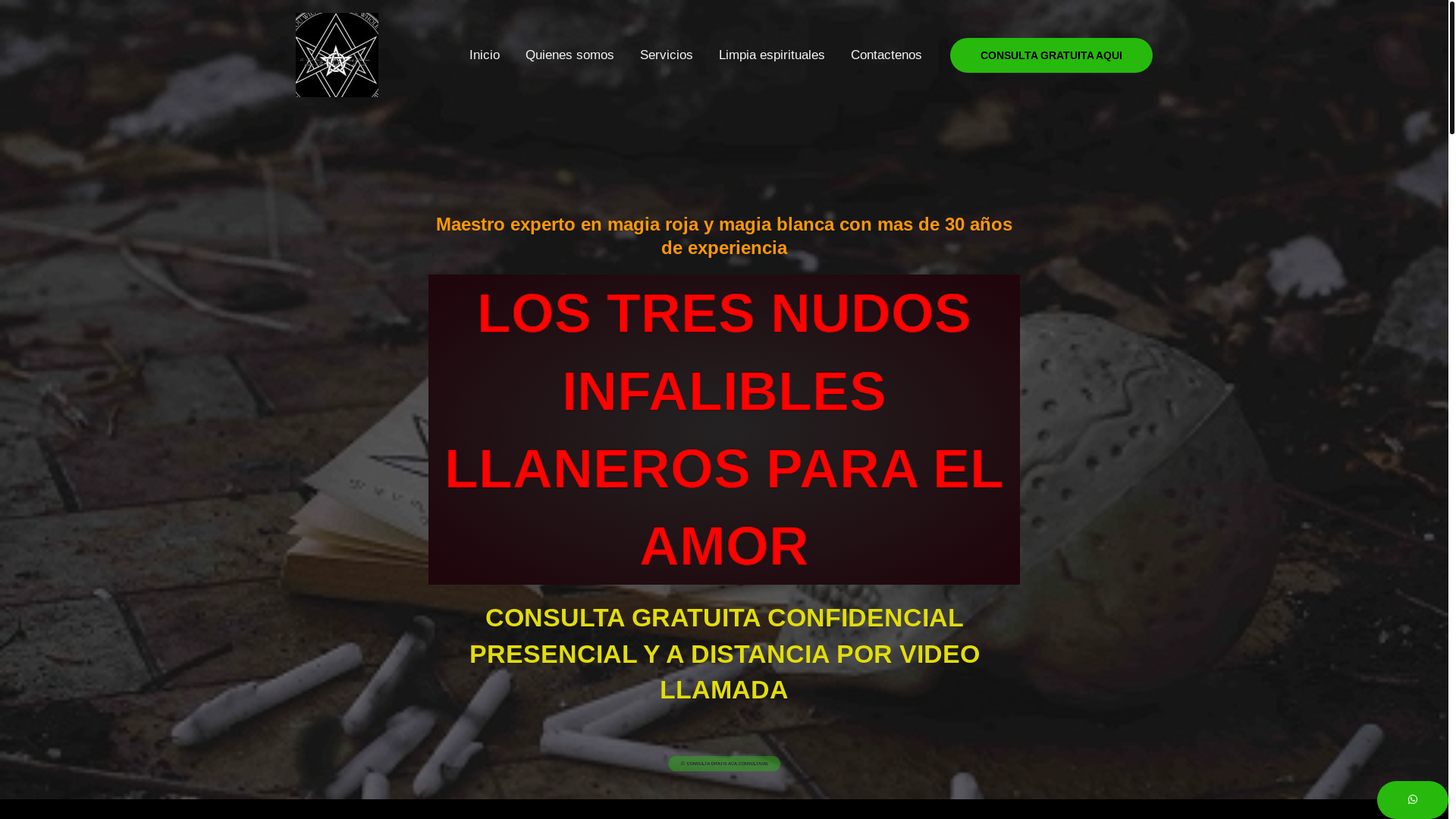 website screenshot of https://brujo-salvador.com.co/