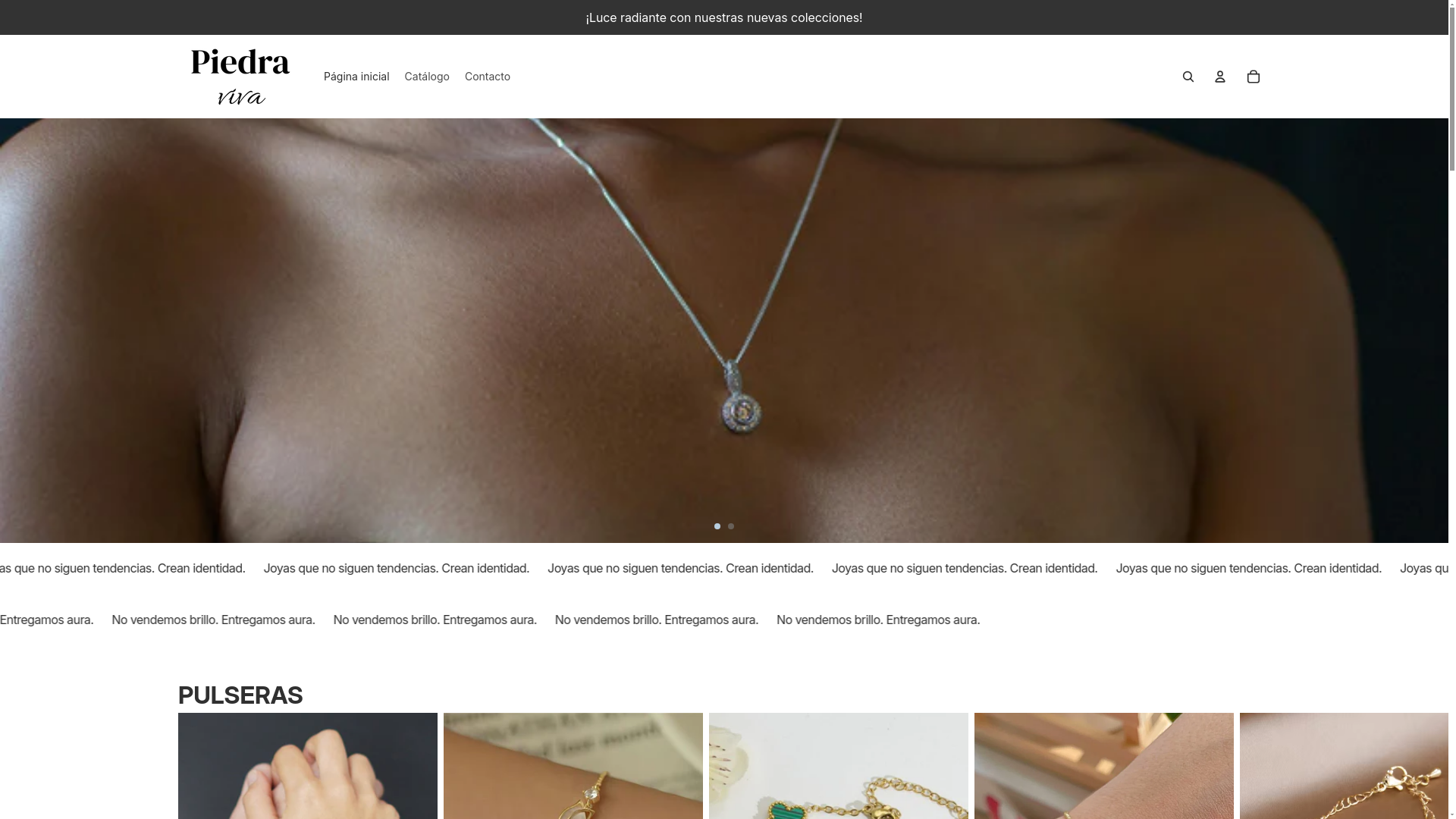 website screenshot of https://piedraviva.shop/