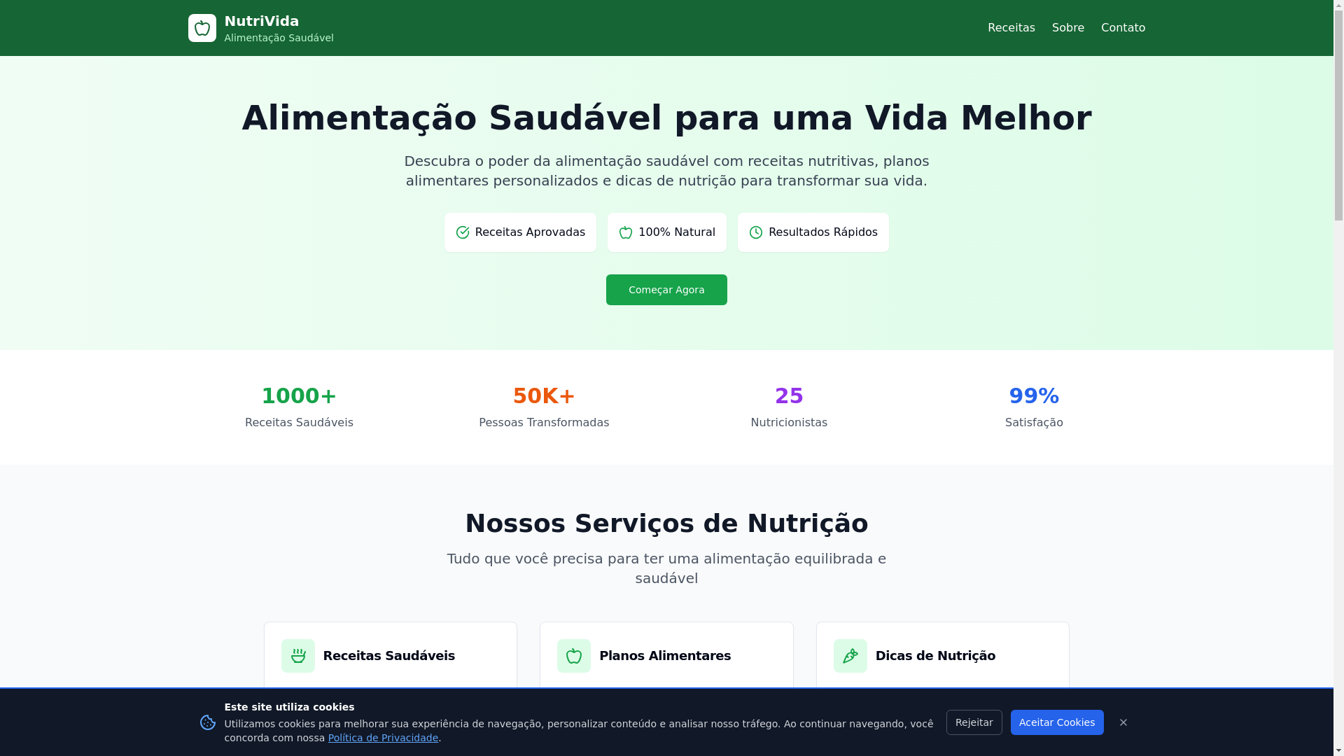 website screenshot of https://agendar-agora.online/