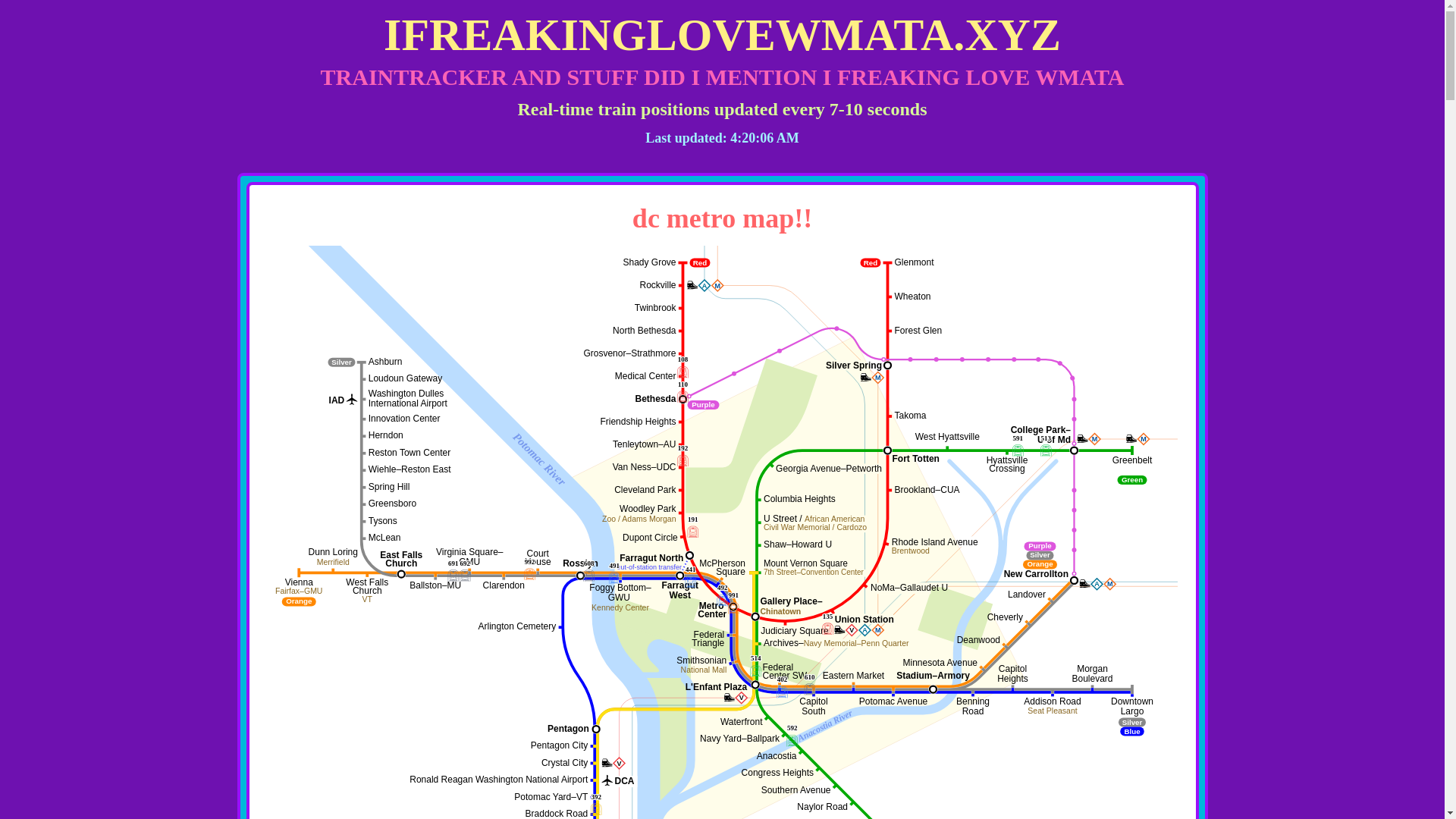 website screenshot of https://ifreakinglovewmata.xyz/