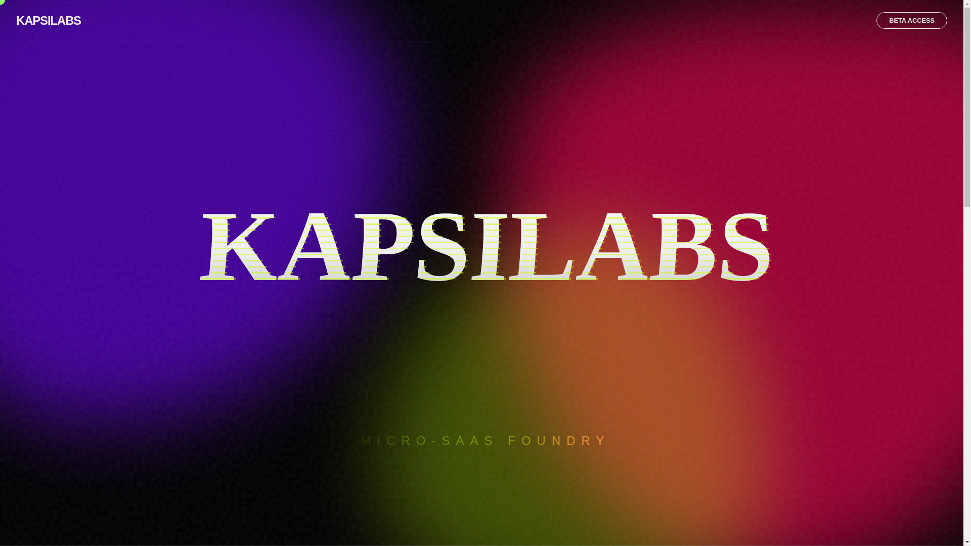 website screenshot of https://kapsilabs.com/