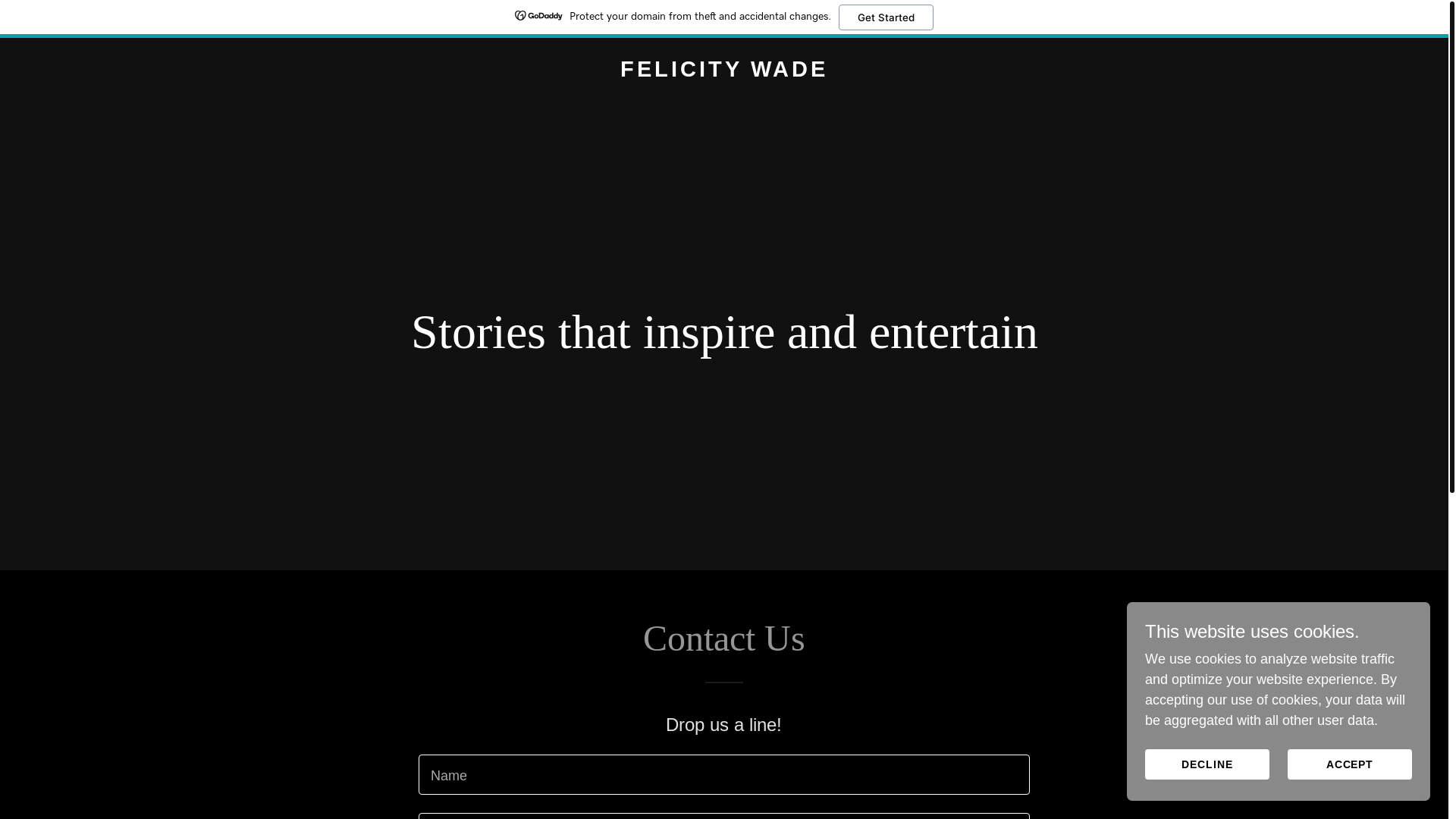 website screenshot of https://felicitywade.co.uk/