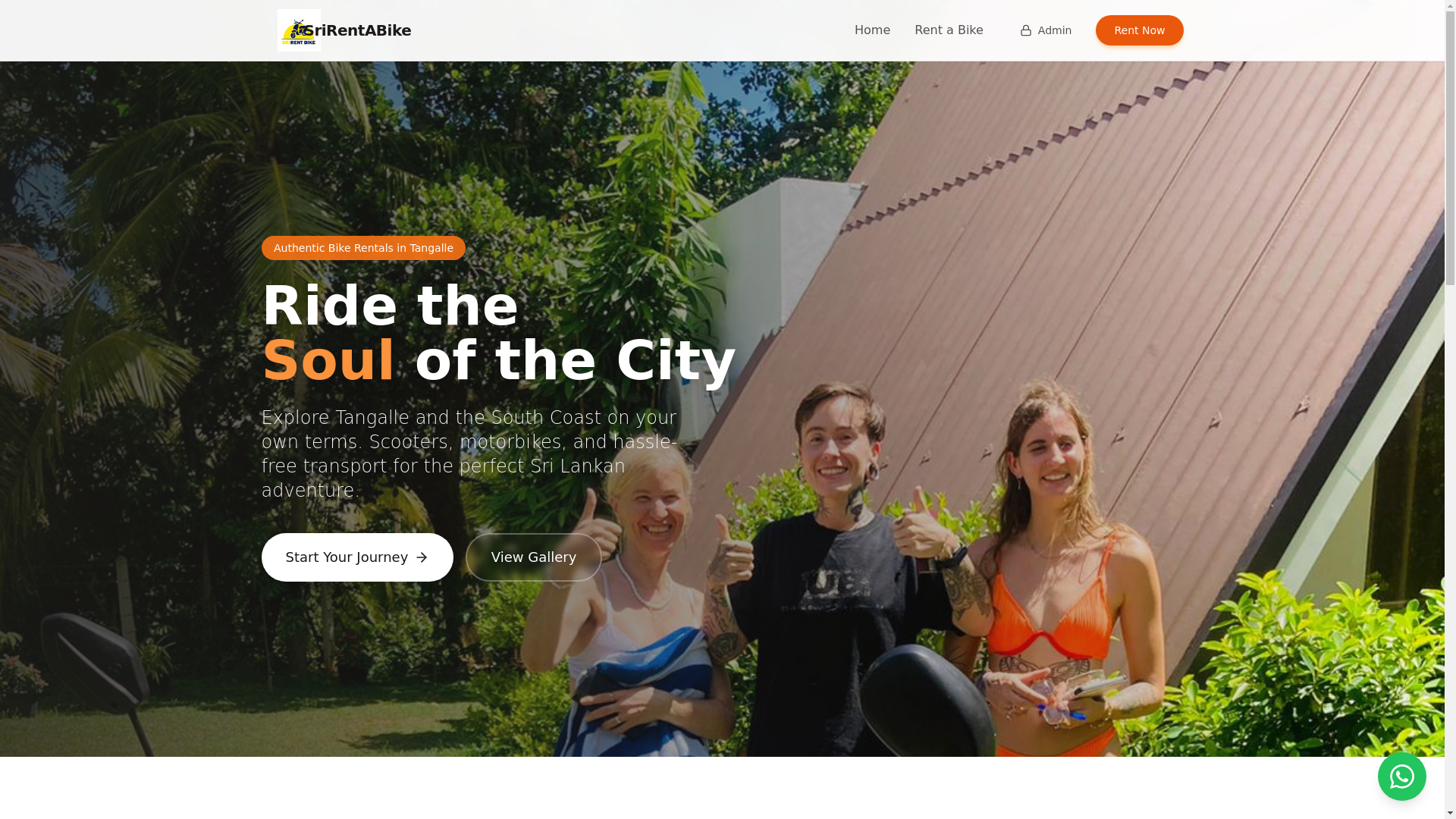 website screenshot of https://srirentabike.pages.dev/