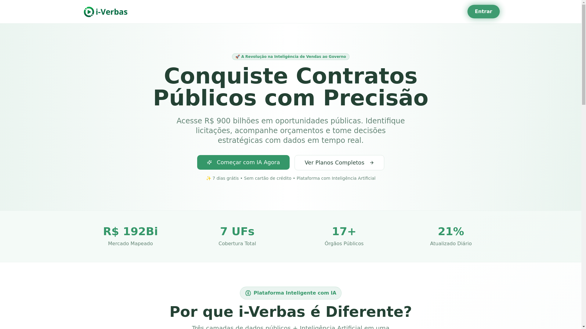 website screenshot of https://iverbas.com.br/