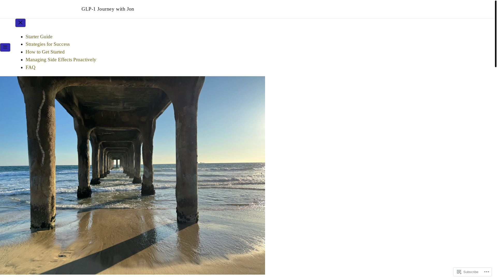 website screenshot of https://glp1journeywithjon.com/