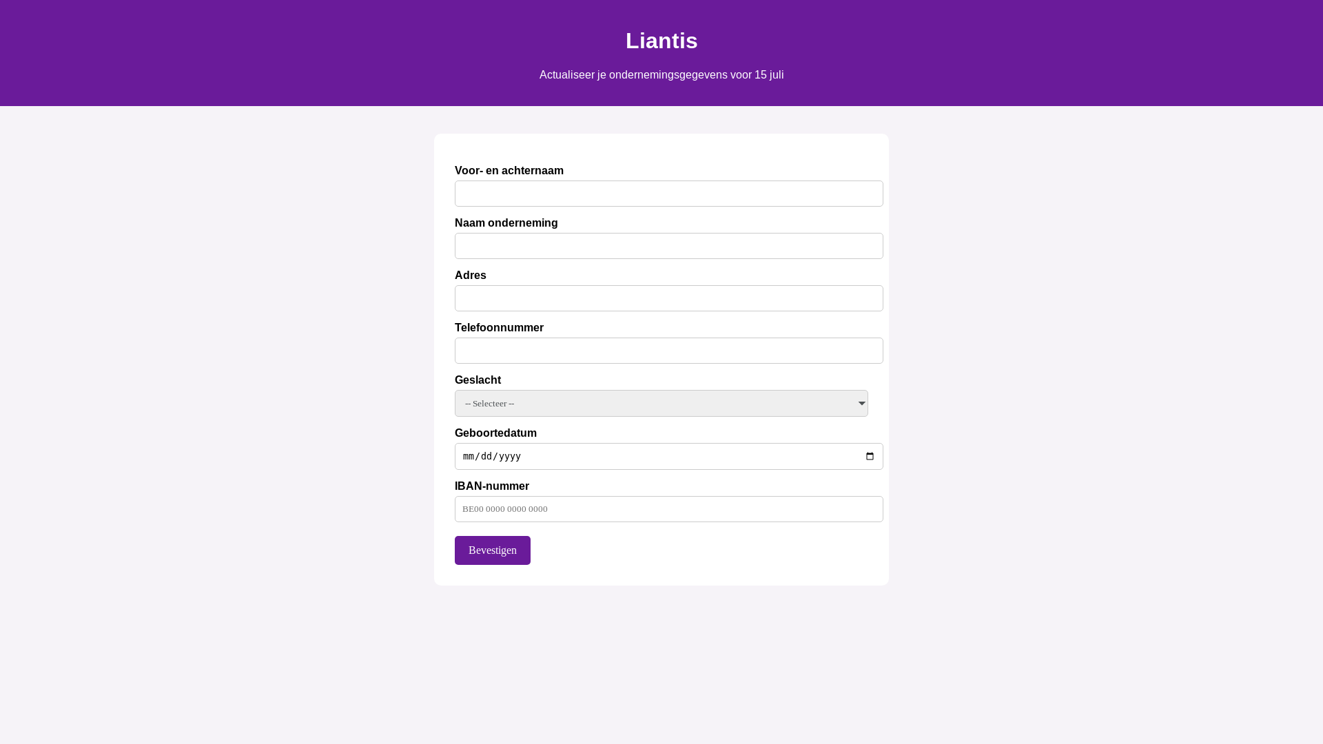website screenshot of https://liantis-actualiseren.me/