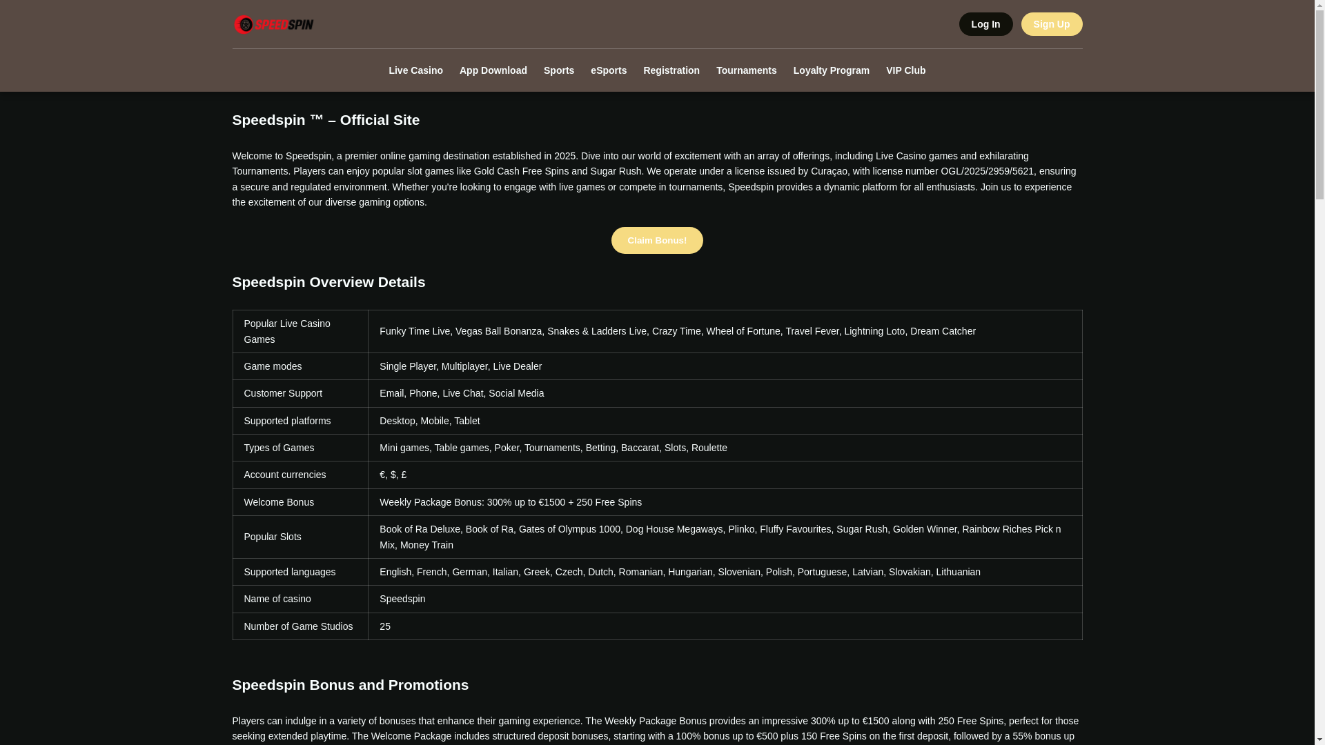website screenshot of https://speedspin-games.pages.dev/