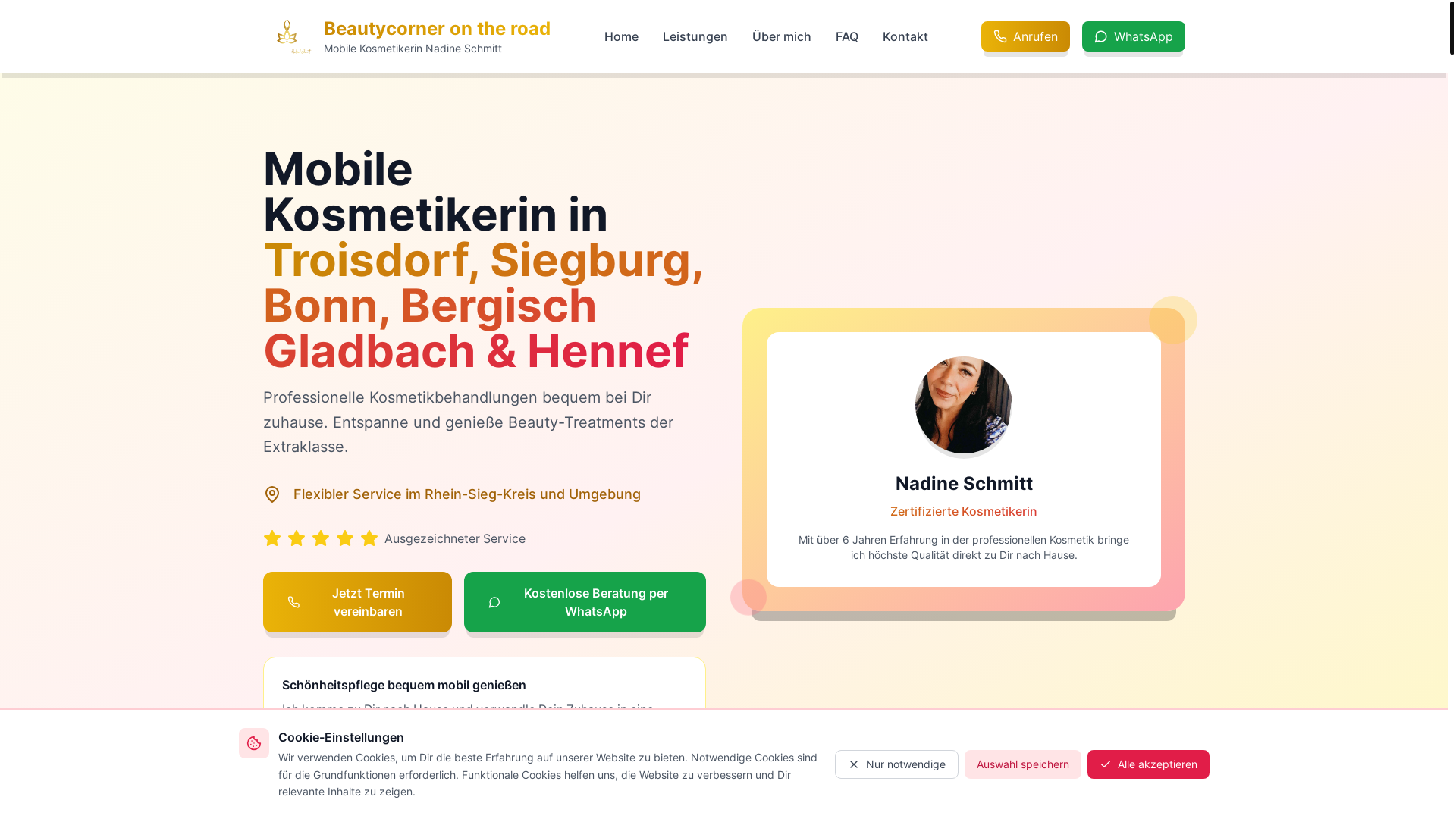 website screenshot of https://beautycornermobil.de/