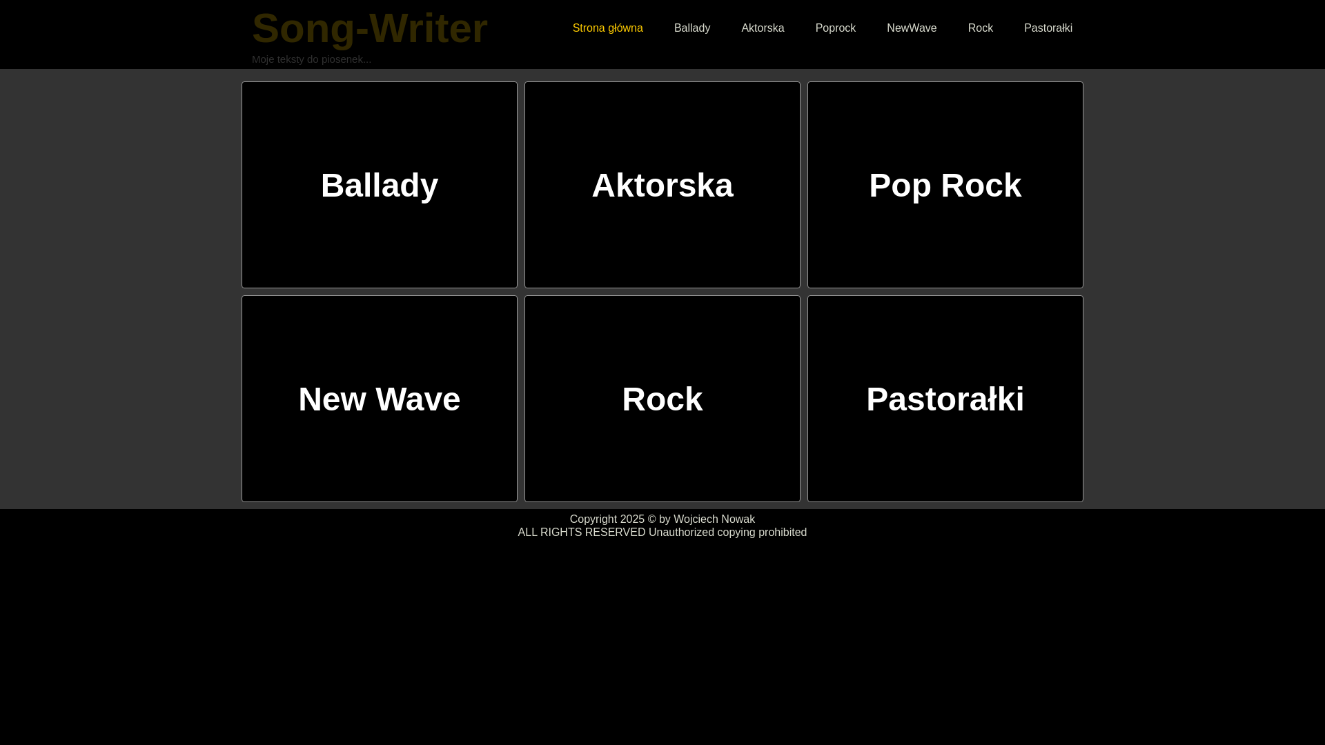 website screenshot of https://song-writer.pl/