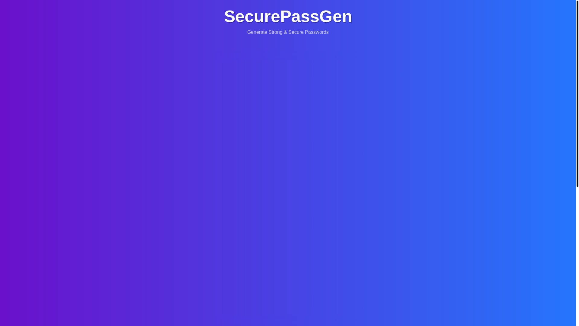 website screenshot of https://securepassgen.shop/