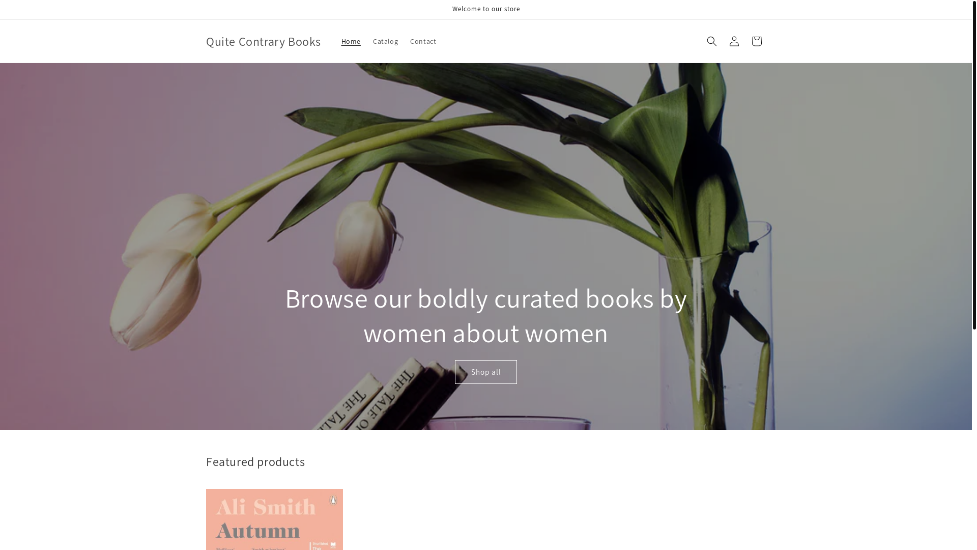website screenshot of https://quitecontrarybooks.com/