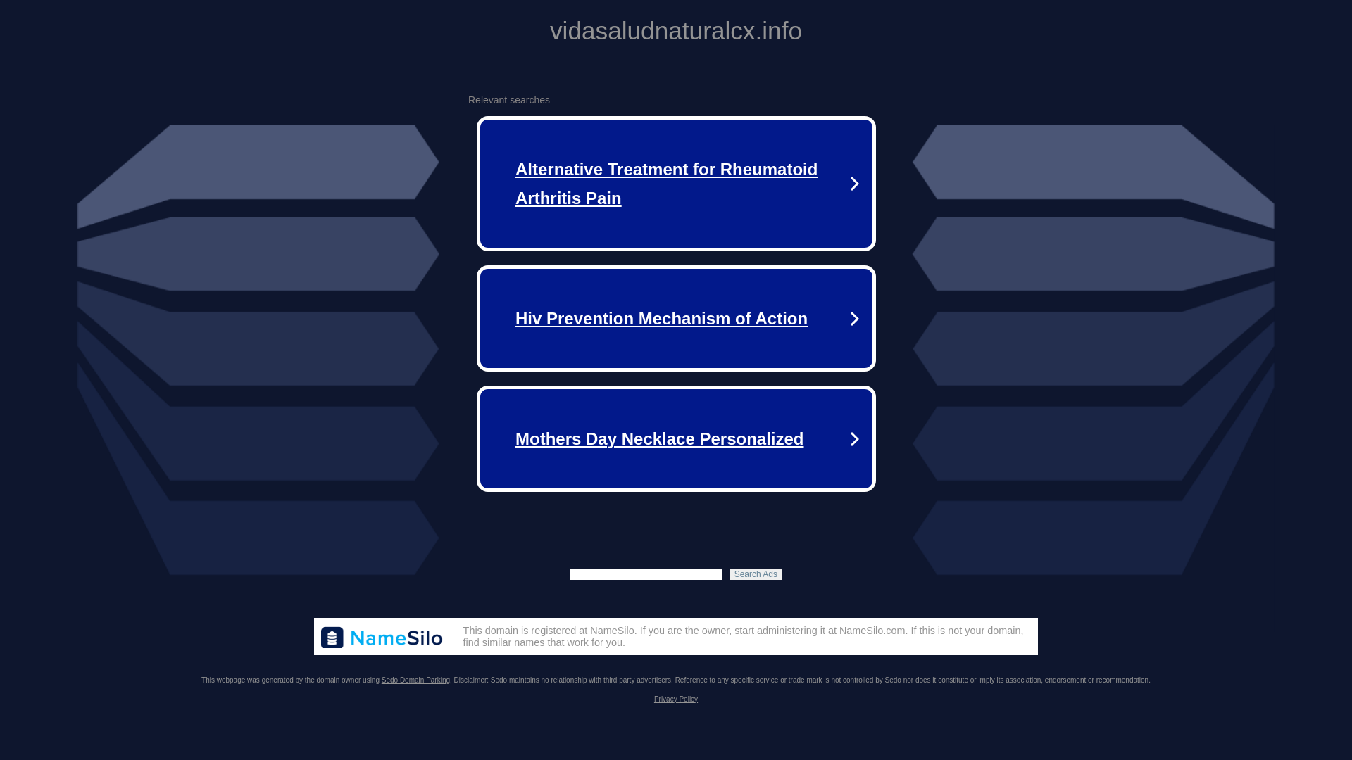 website screenshot of https://vidasaludnaturalcx.info/