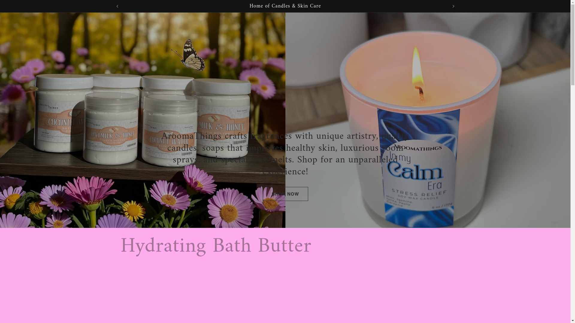 website screenshot of https://aroomathings.net/