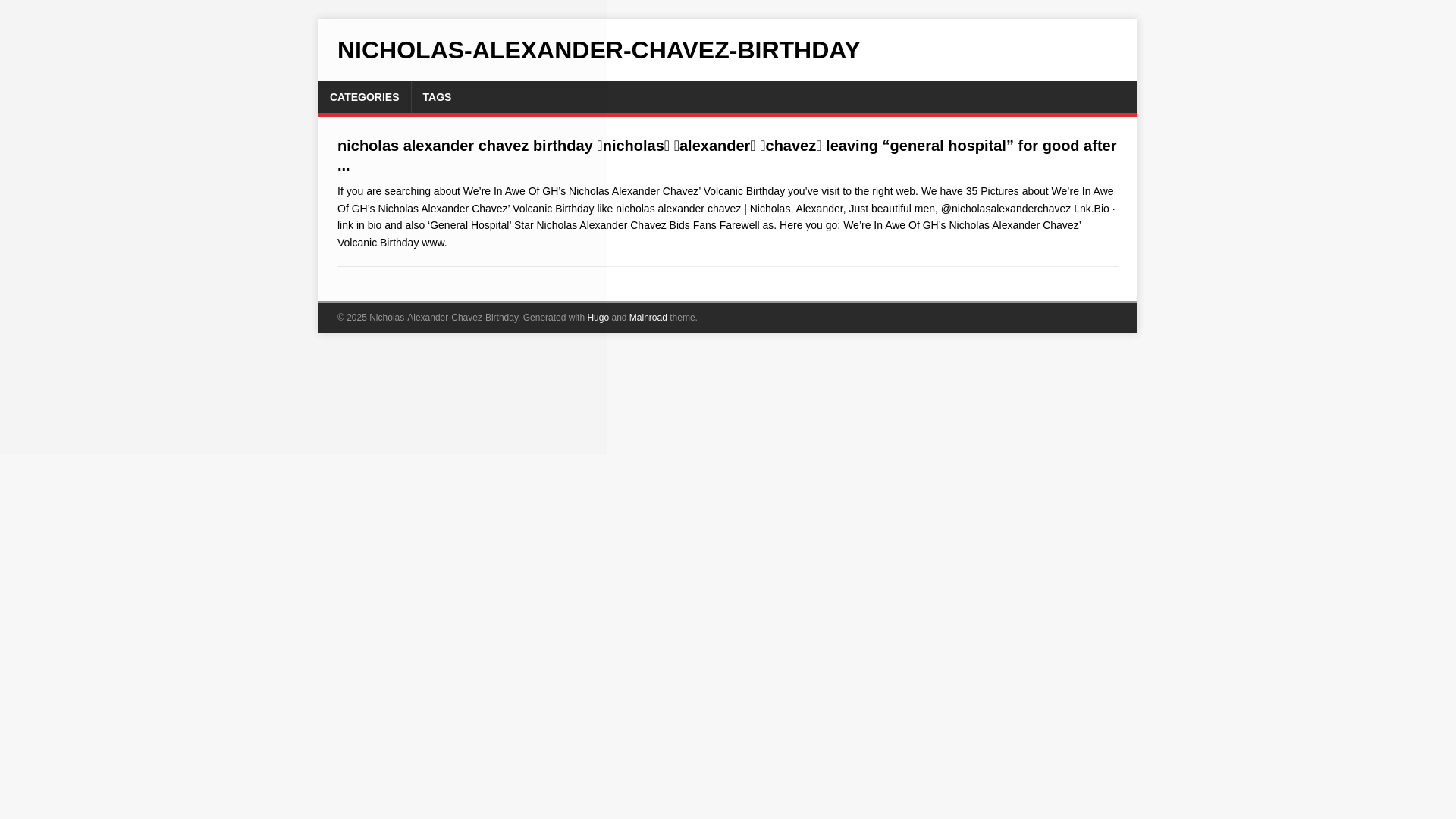 website screenshot of https://nicholas-alexander-chavez-birthday.pages.dev/