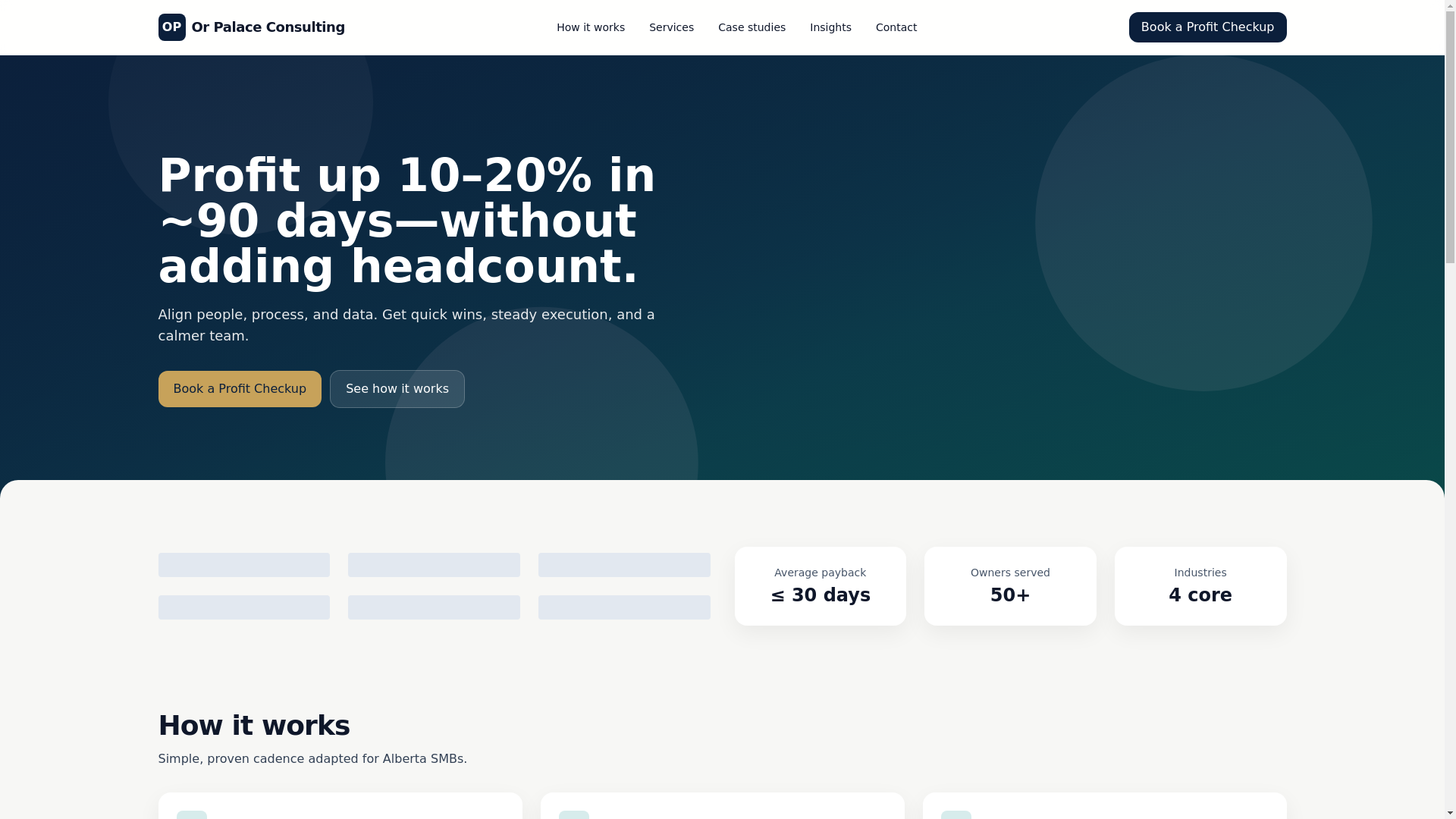 website screenshot of https://palace-consulting.pages.dev/